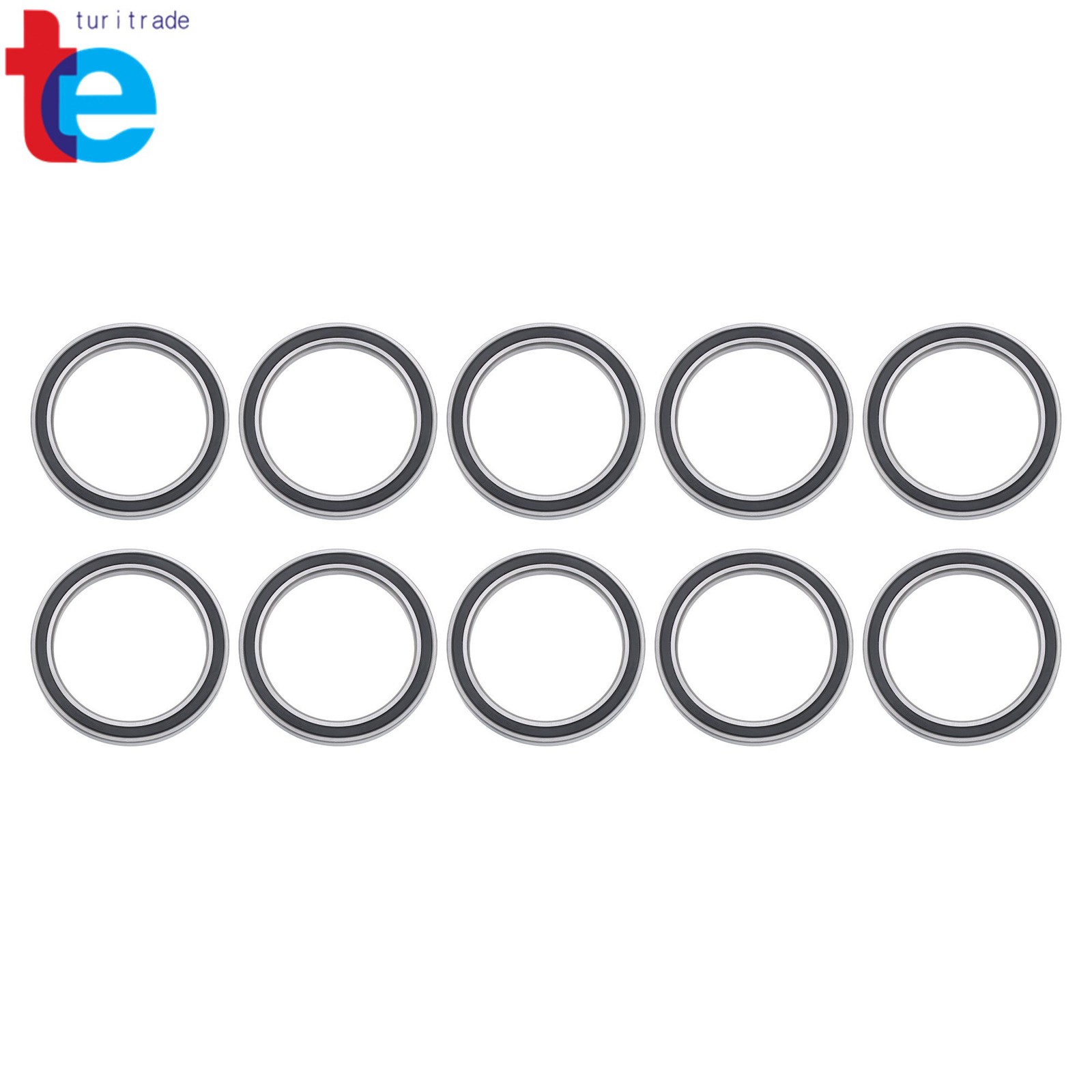 10pcs 6810-2RS Sealed Ball Bearings 50x65x7mm Pre-Lubricated Industrial