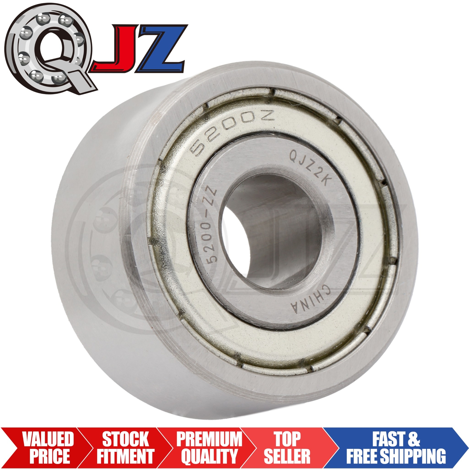 [Qty.1] 5200-ZZ Angular Contact Double Row Bearing [10mm Bore x 30mm x 14.3mm]