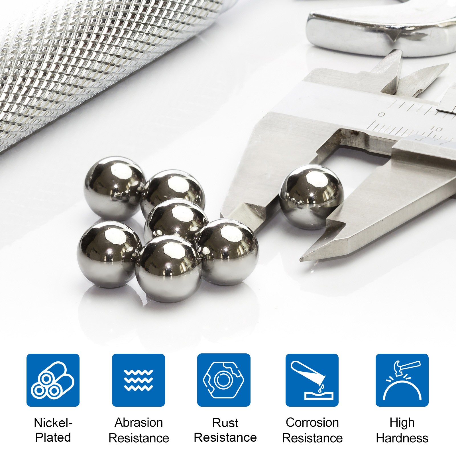 500 Pcs 4mm Bearing Balls Nickel-Plated Carbon Steel G500 Precision Balls