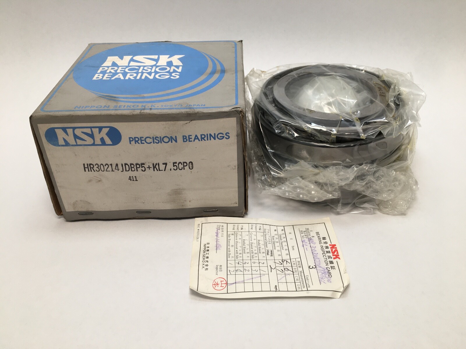 NSK HR30214JDBP5 Taper Roller Bearing Cone & Cup 70 mm ID 125 mm OD Japan Set