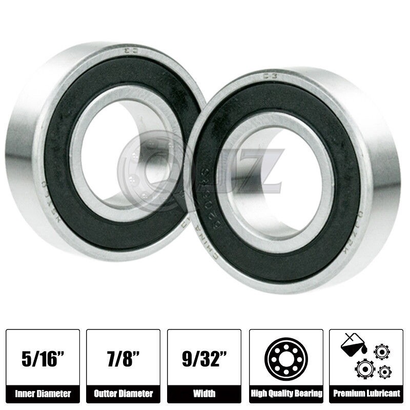 [Qty.10] 1604-2RS Deep Groove Radial Ball Bearing [0.375in x 0.875in x 0.3437in]