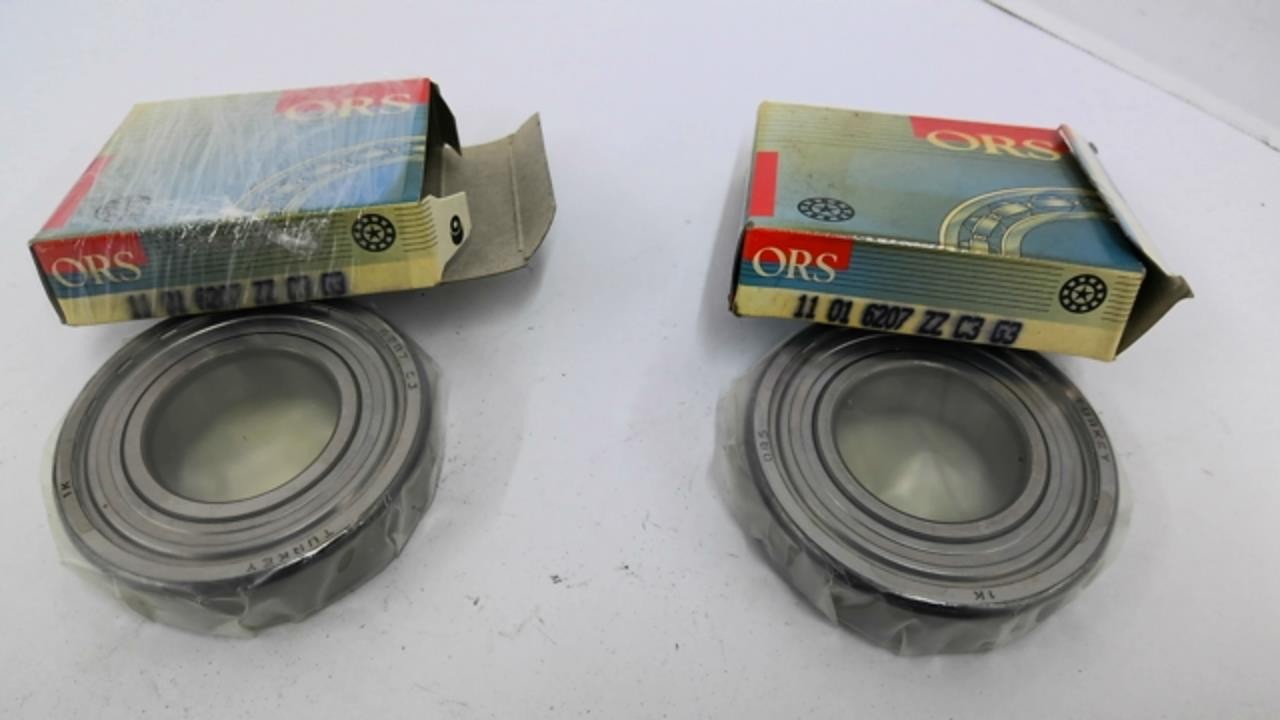 ORS 6207-ZZ-C3-G3 Deep Groove Ball Bearing Lot Of 2 Bore 1-7/16″ OAW 2-7/8″