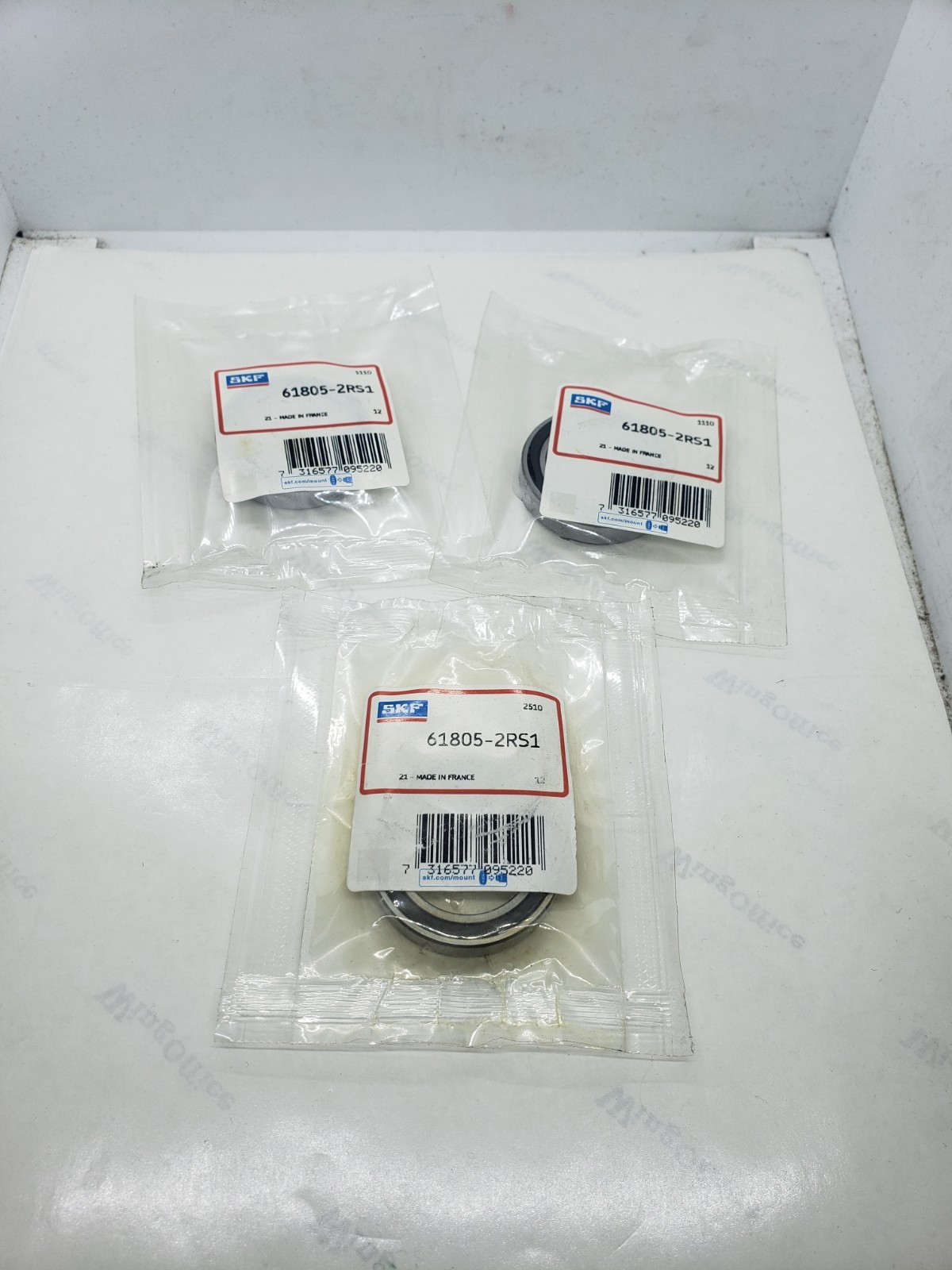 SKF 61805-2RS1 DEEP GROOVE BALL BEARING, LOT OF 3, NIB