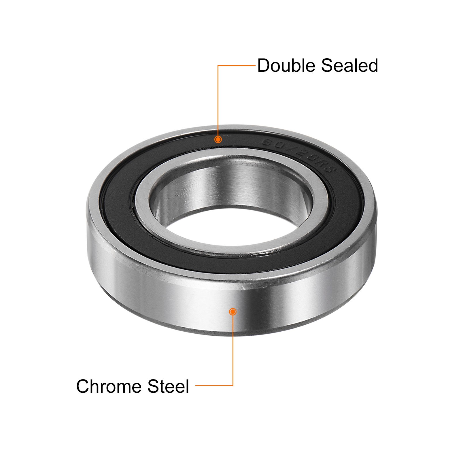 2 Pack 28x52x12mm 60/28-2RS Deep Groove Ball Bearing Z1 Double Sealed
