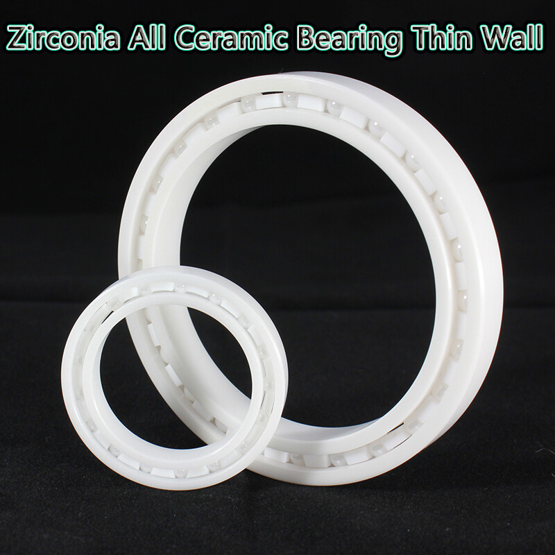 Zirconia All Ceramic Bearing Thin Wall with PTFE Retainer Non-Magnetic Insulated