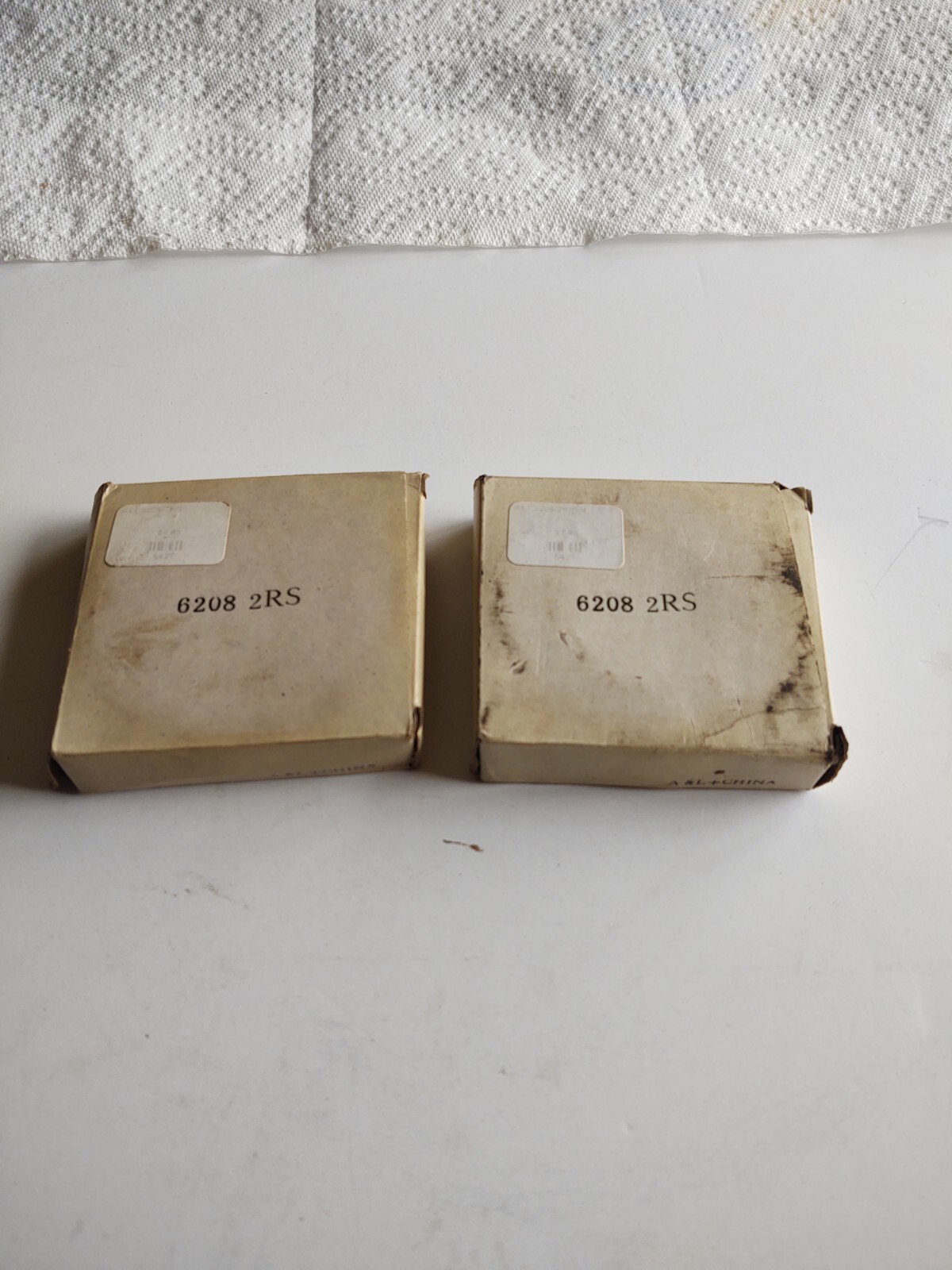 Lot of (2) A&L 6208 2RS Double Rubber Seal Ball Bearings