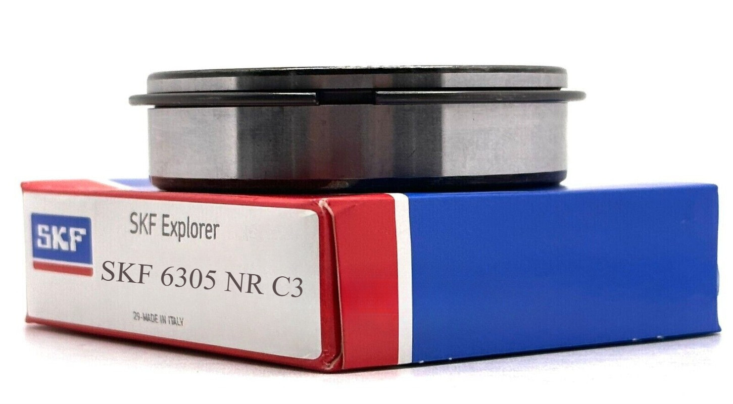 NEW SKF 6305 NR C3 BALL BEARING SNAP RING 25x62x17mm