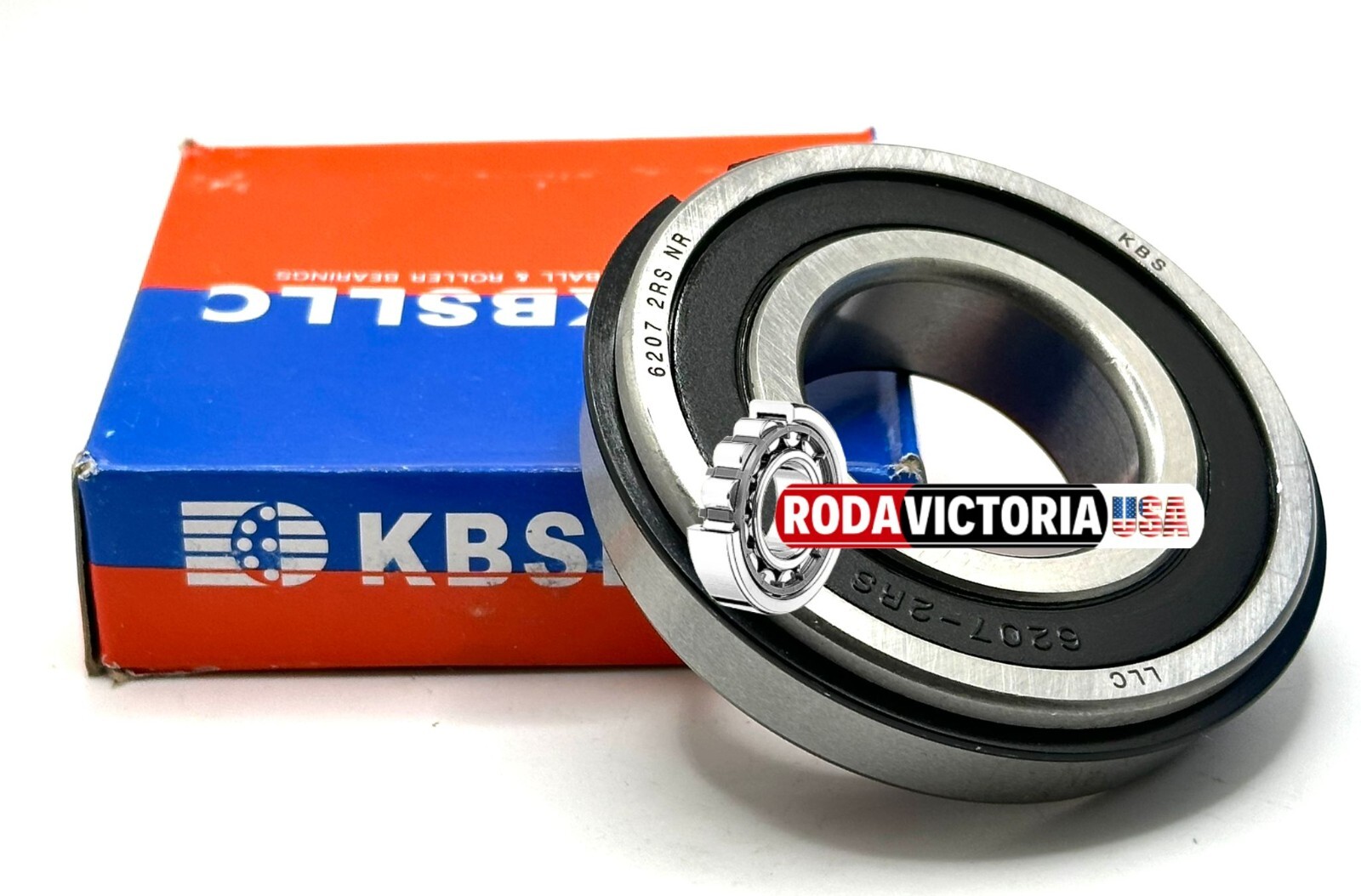 KBS 6207 2RS NR BALL BEARING, RUBBER SEALED + SNAP RING 35x72x17mm