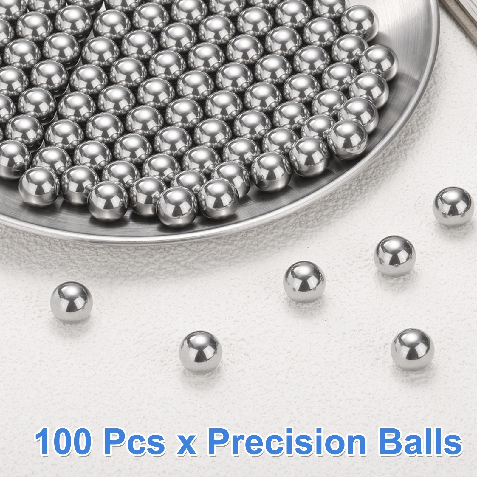 100 Pcs 7/16″ Dia Precision Balls G200 304 Stainless Steel Bearing Balls