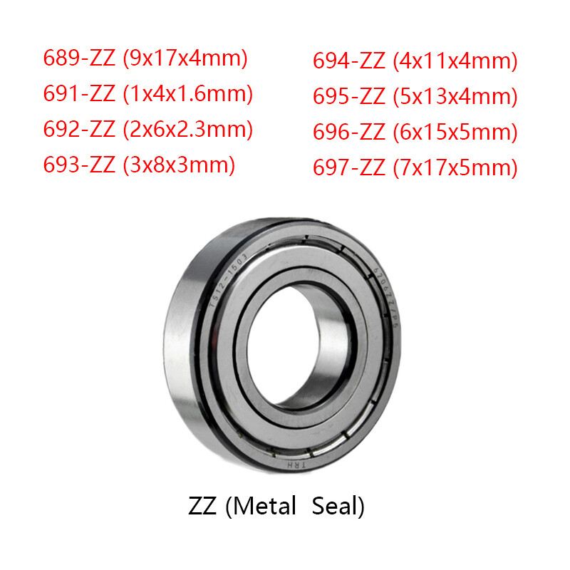 Miniature Deep Groove Ball Bearings 689 691 692 693 694 695-697 ZZ Bearing Steel
