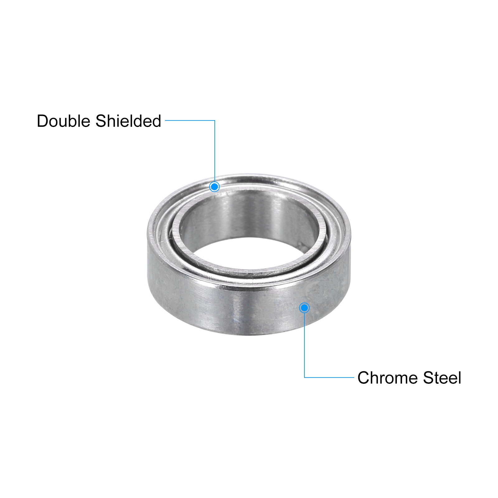 10pcs MR128ZZ Miniature Ball Bearings 8x12x3.5mm Double Shielded Bearings
