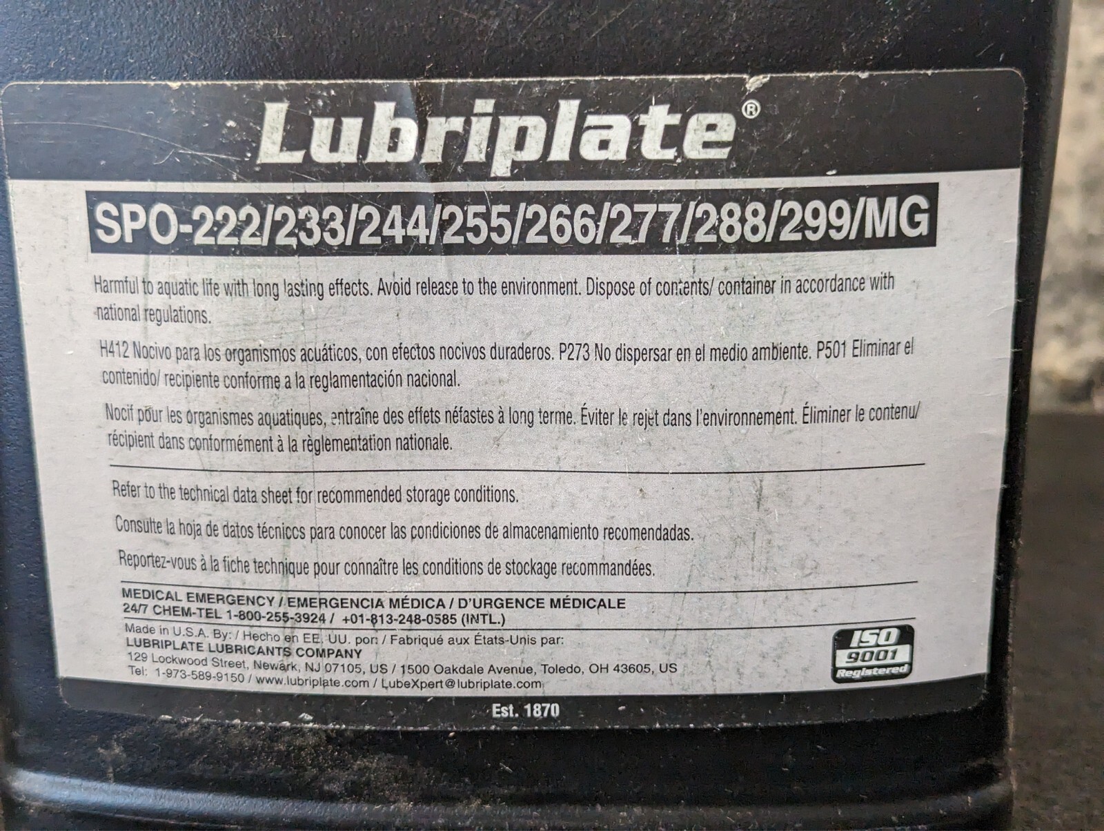 Lubriplate L0002-007 #1 10W Spindle Oil, 1-Gallon🔥New🔥