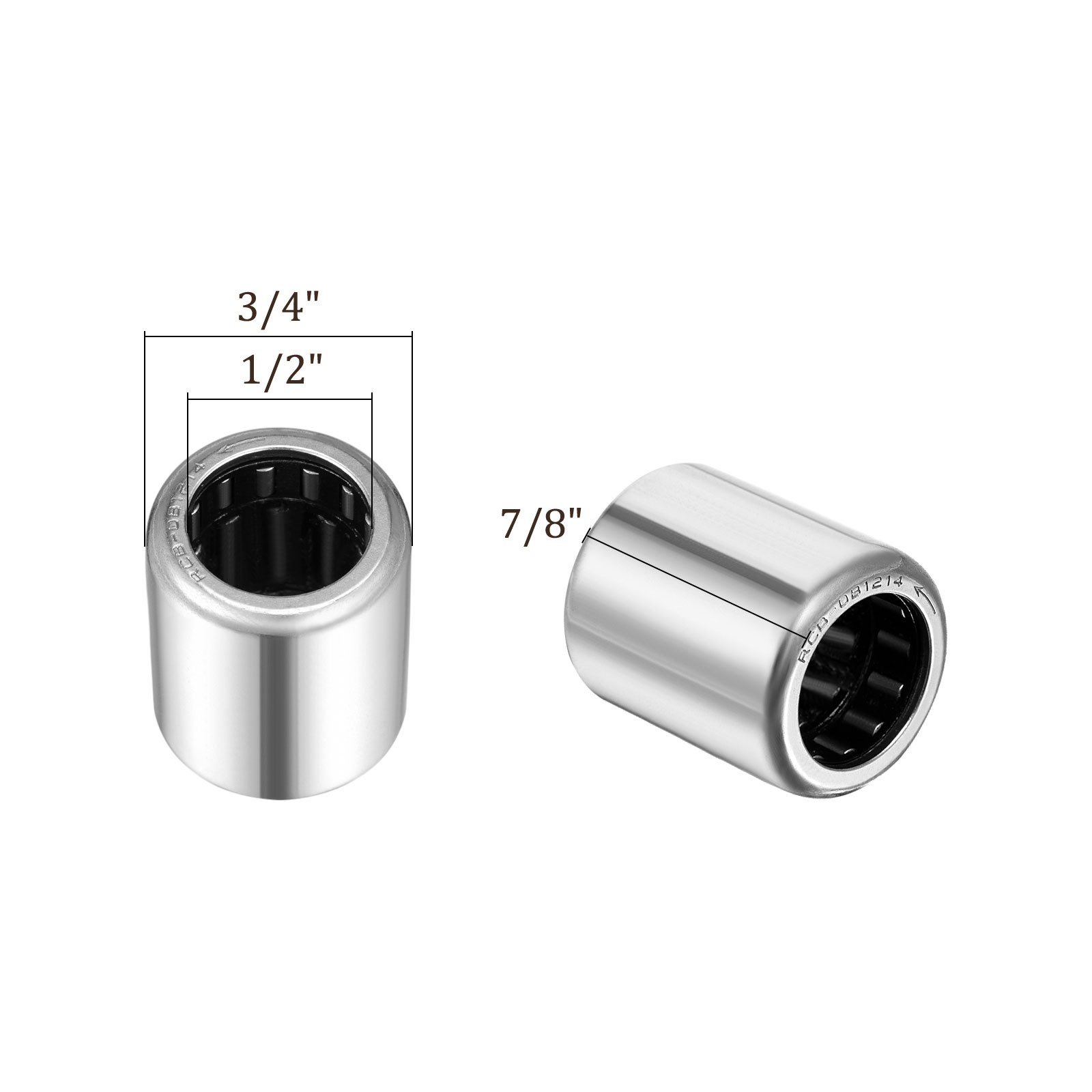 RCB081214 Needle Roller Bearings – [1/2″x3/4″x7/8″] One Way Clutch