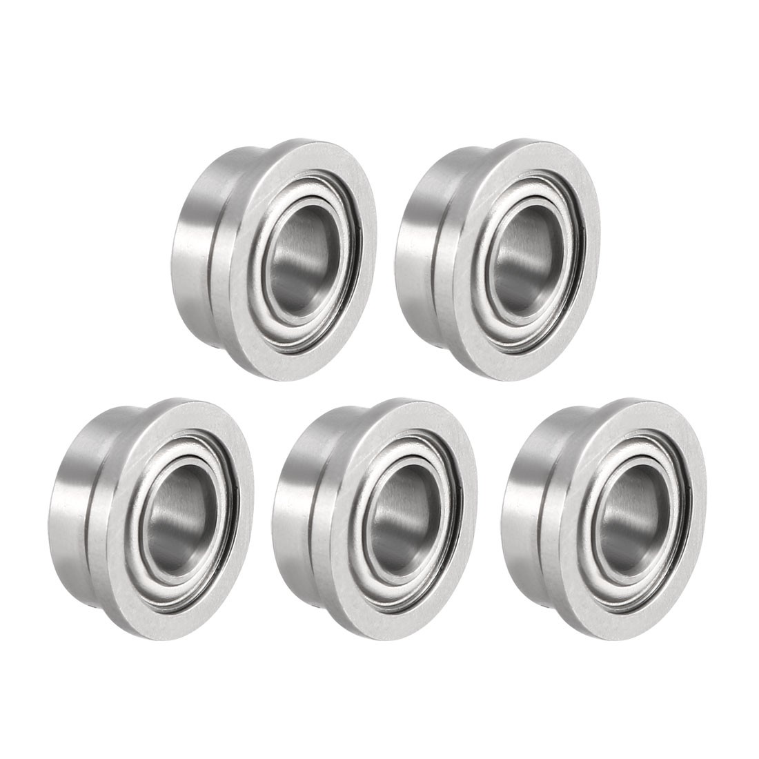 FR144ZZ Flange Ball 1/8″ x 1/4″ x 7/64″ Double Shielded GCr15 Bearings 5pcs