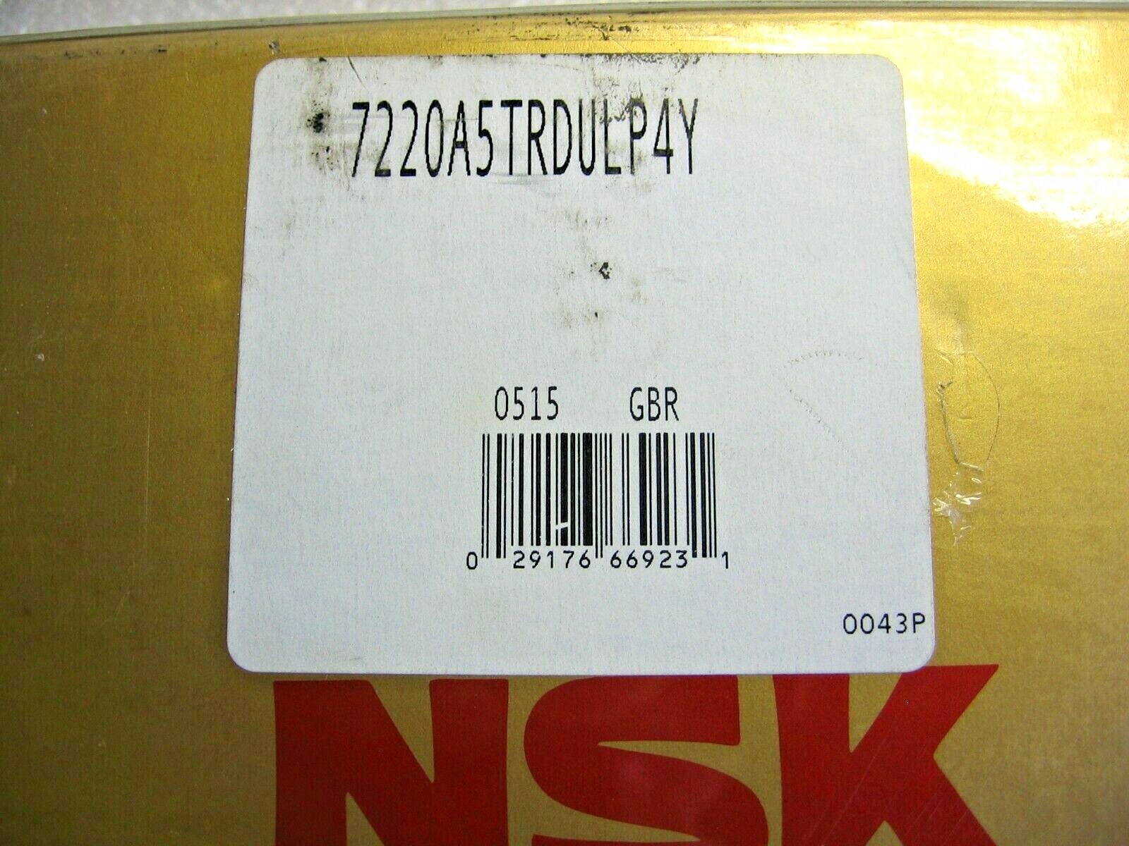 Set of 2) NSK 7220A5TRDULP4Y Angular Contact Super Precision Bearings