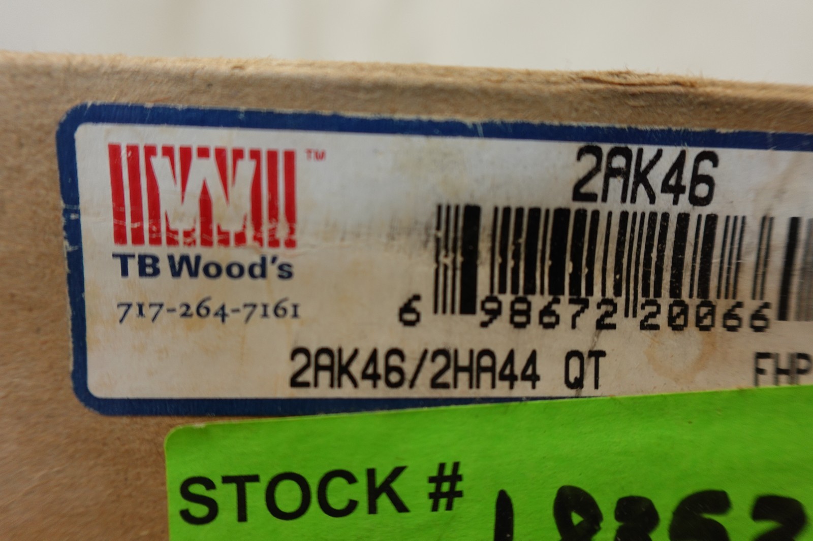 TB WOODS – FHP Sheave – Gray – 2AK46 / 2HA44 QT – New Old Stock