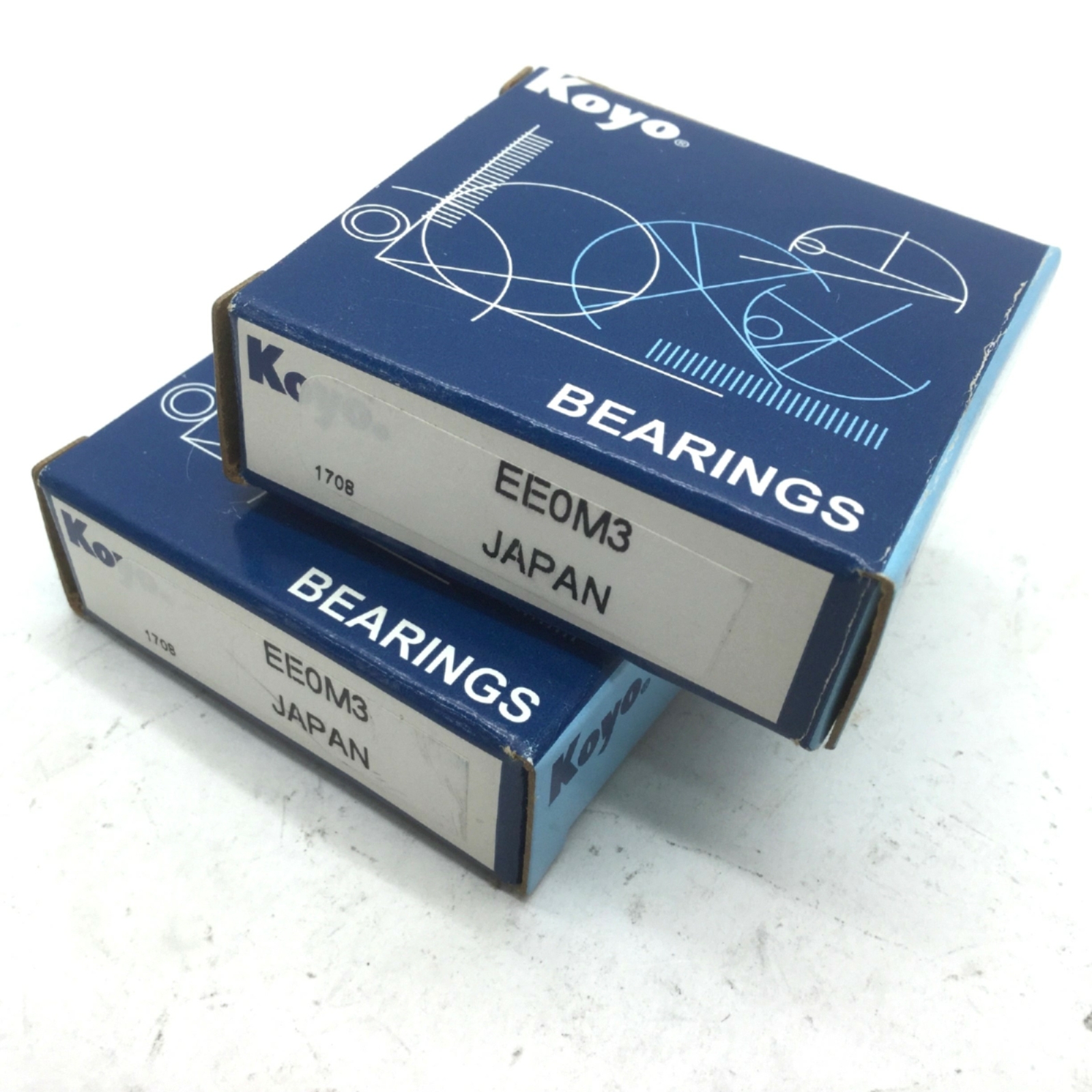Lot of 2 New Koyo EE0M3 Ball Bearing ID 1/8″ OD 3/8″ W 5/32″