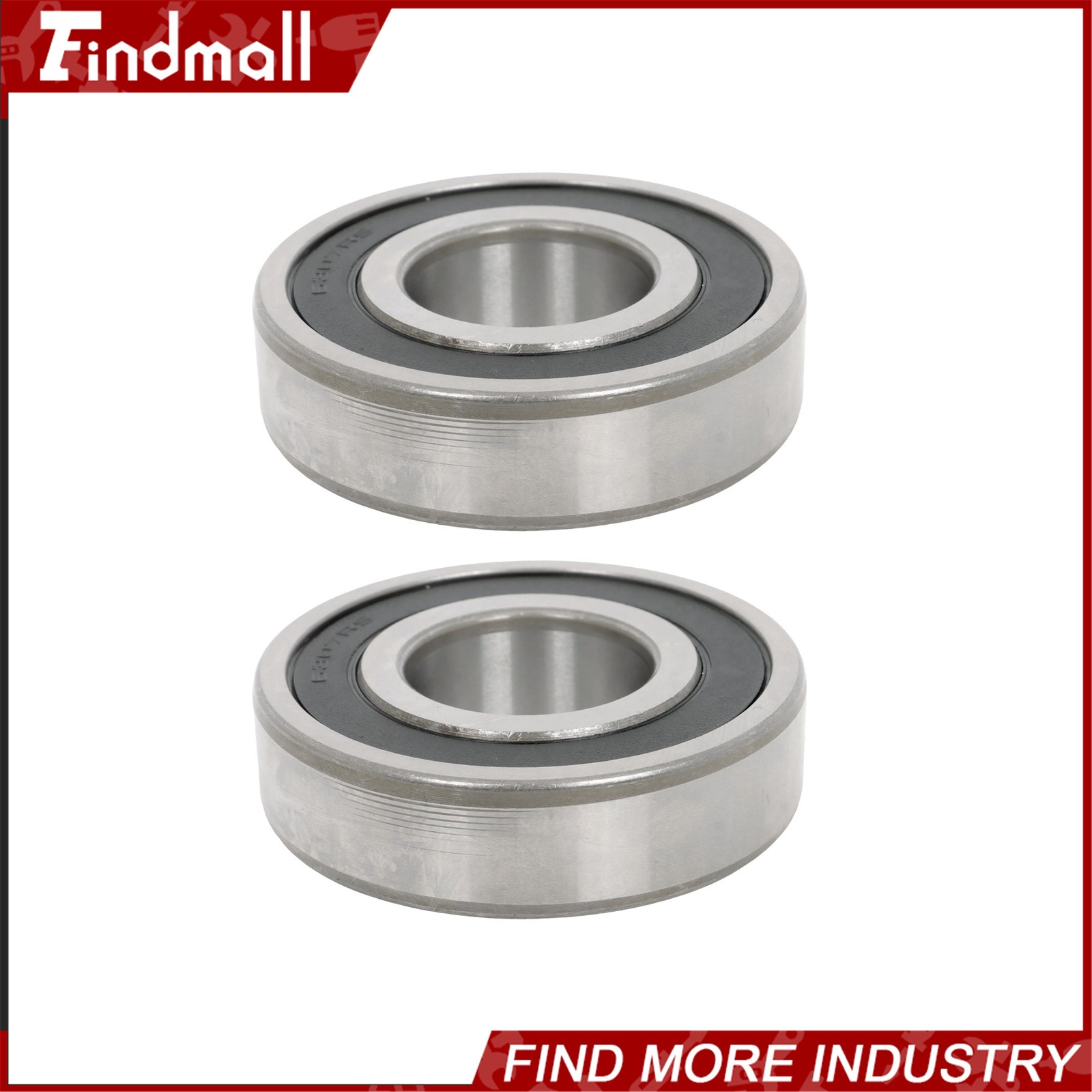 Findmall 6307-2RS Bearings 2 Pack 35x80x21mm Premium Rubber Seal Low Noise