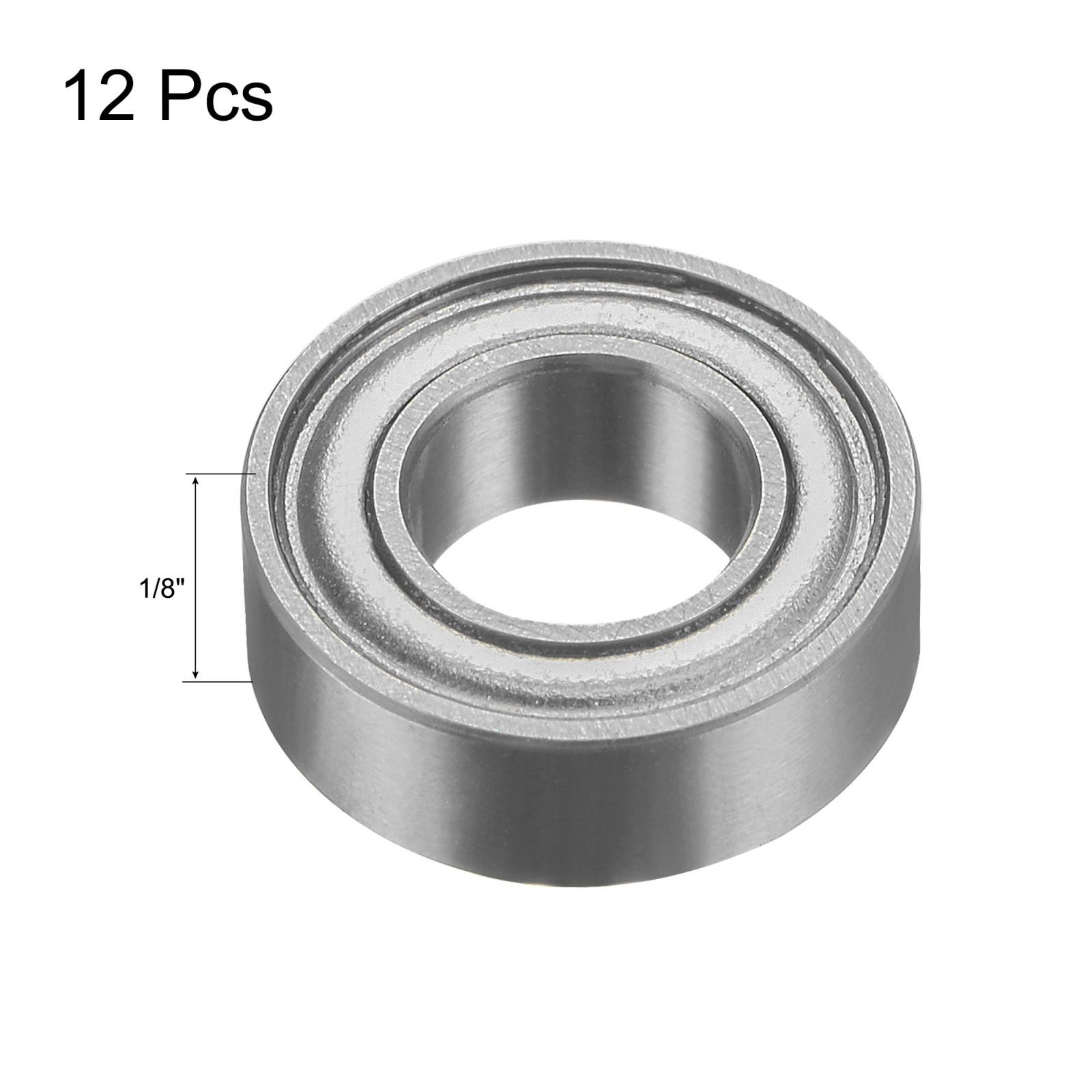 12Pcs Bearing Accessory Kit 3/16″ I.D. 3/8″ OD 1/8″ Thick (#5-40 x 3/8″ Screws)