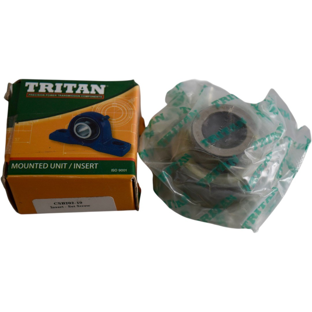 NEW TRITAN CSB202-10 Insert Bearing 5/8” Bore Cylindrical OD Set Screw