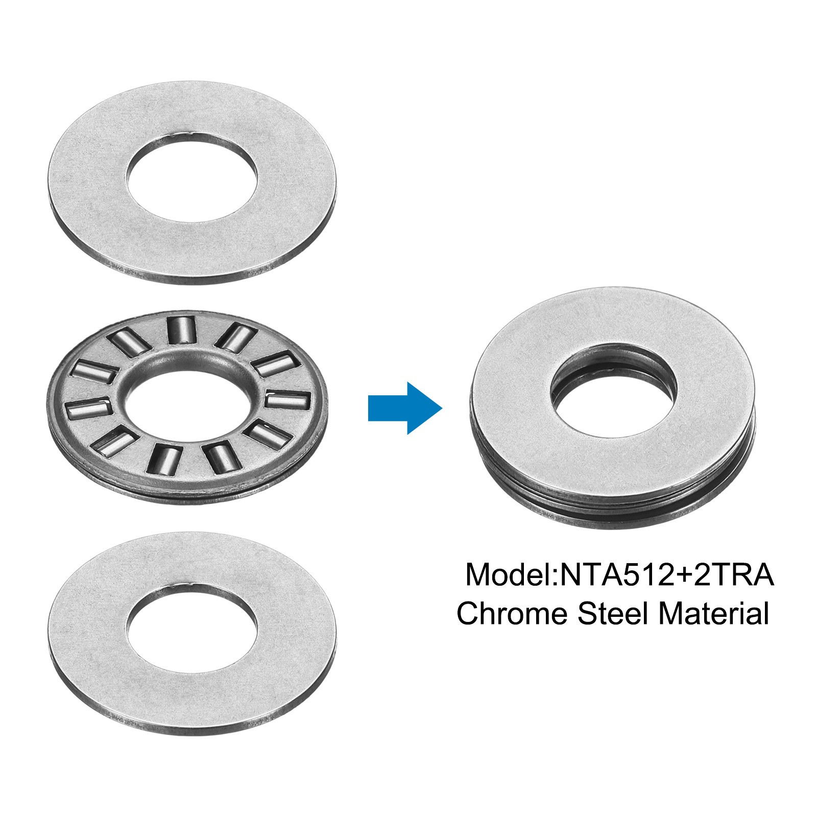 4 Sets NTA1018+2TRA Thrust Needle Roller Bearings 5/8×1-1/8×5/64, P5 (ABEC 5)