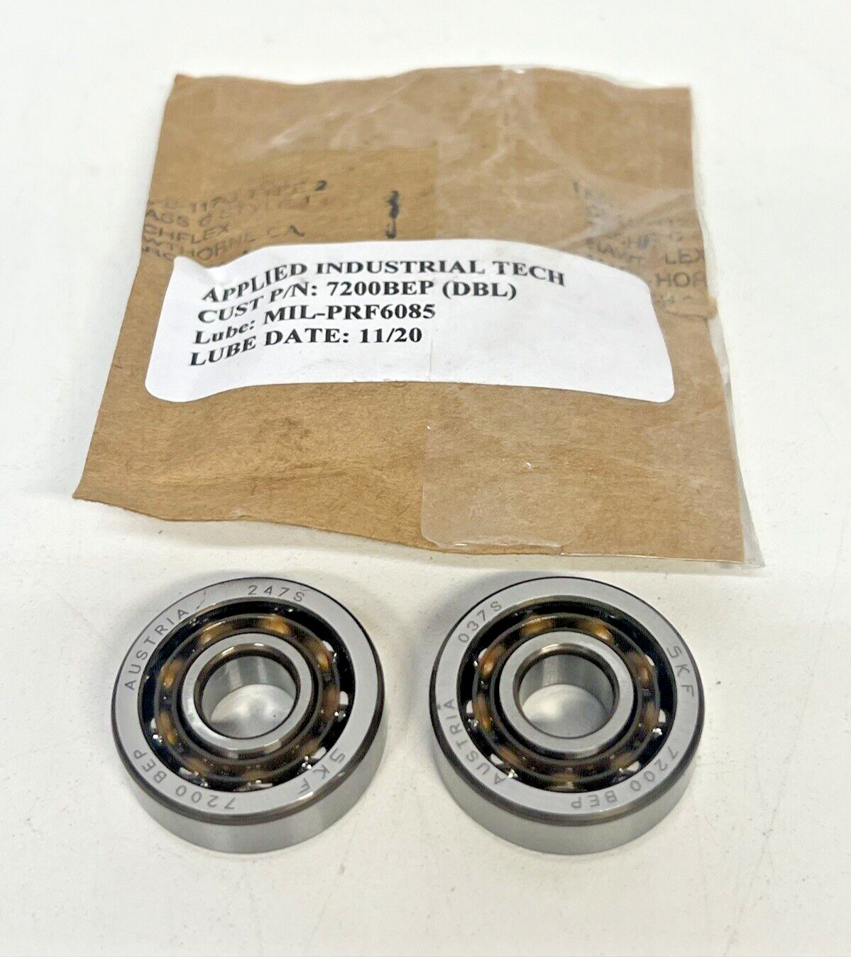 (Pack of 2QTY) 7200 BEP Angular Contact Ball Bearings, Single Row 10x30x9 mm