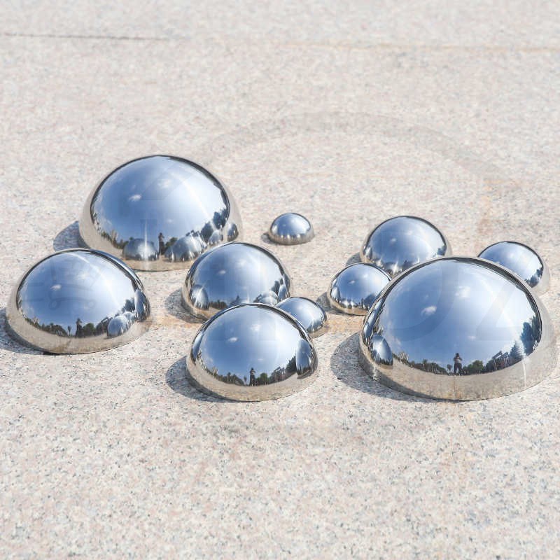 201 Stainless Steel Half Round Ball Hollow Half Round Railing Balls Ø25mm -350mm