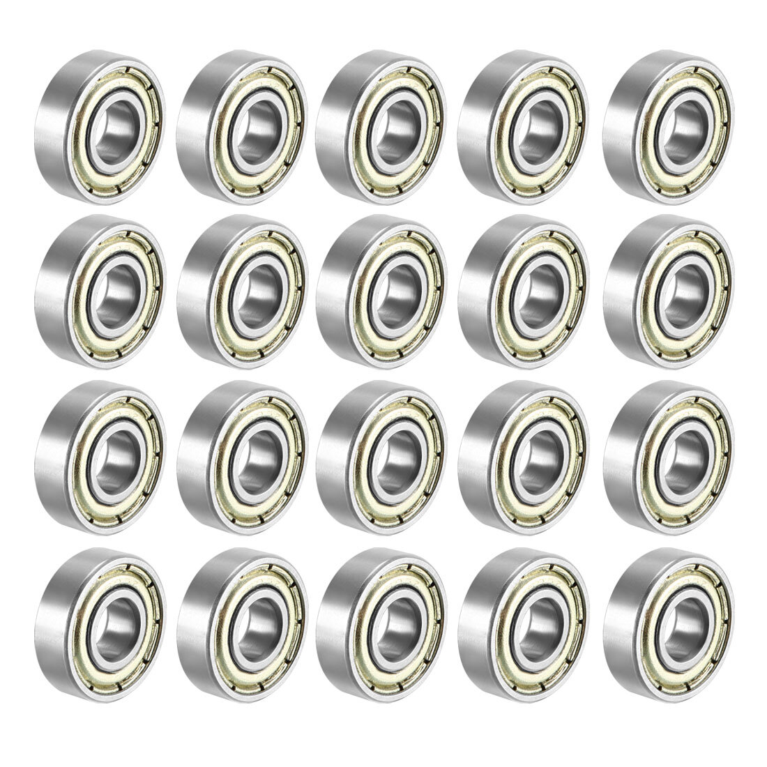 20pcs Deep Groove Ball Bearing 695ZZ Double Shield 5mm x 13mm x 4mm Carbon Steel