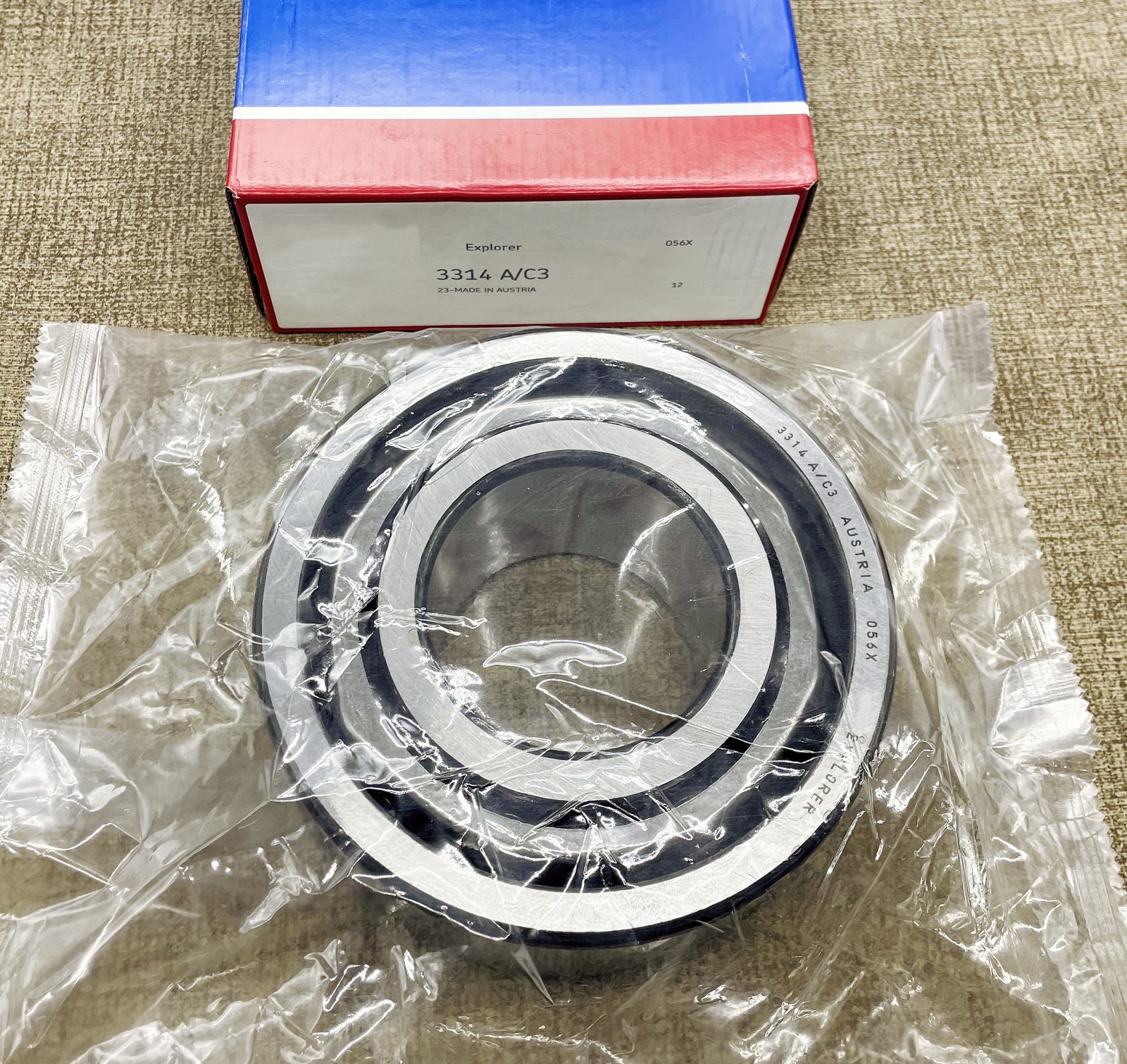 New Double Row Angular Contact Ball Bearing 3314 A/C3 70x150x63.5mm 1pcs