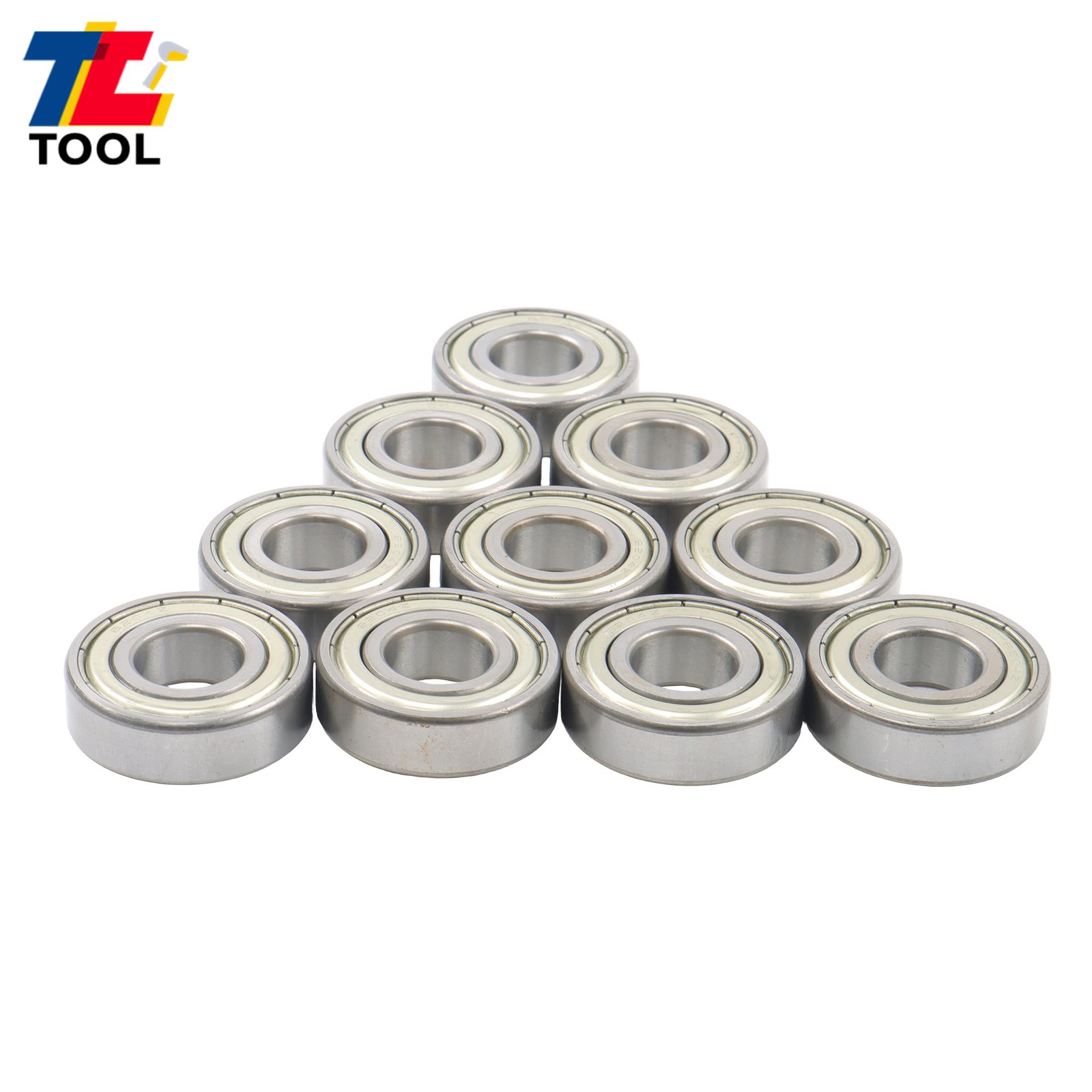 Industrial 6204-ZZ Ball Bearings 10 Pcs 20x47x14mm Double Metal Seal