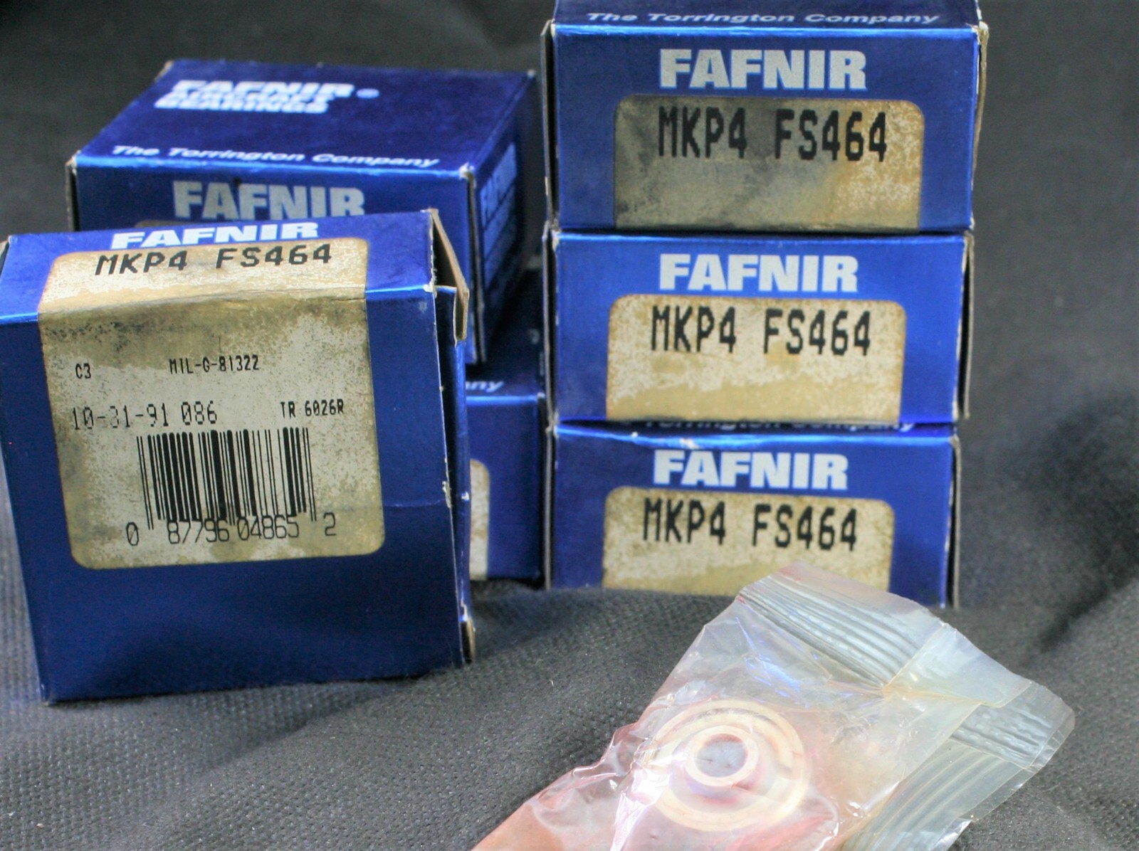 One (1) Torrington MKP4FS464 Airframe Control Bearing 1/4″ ID MIL SPEC NEW