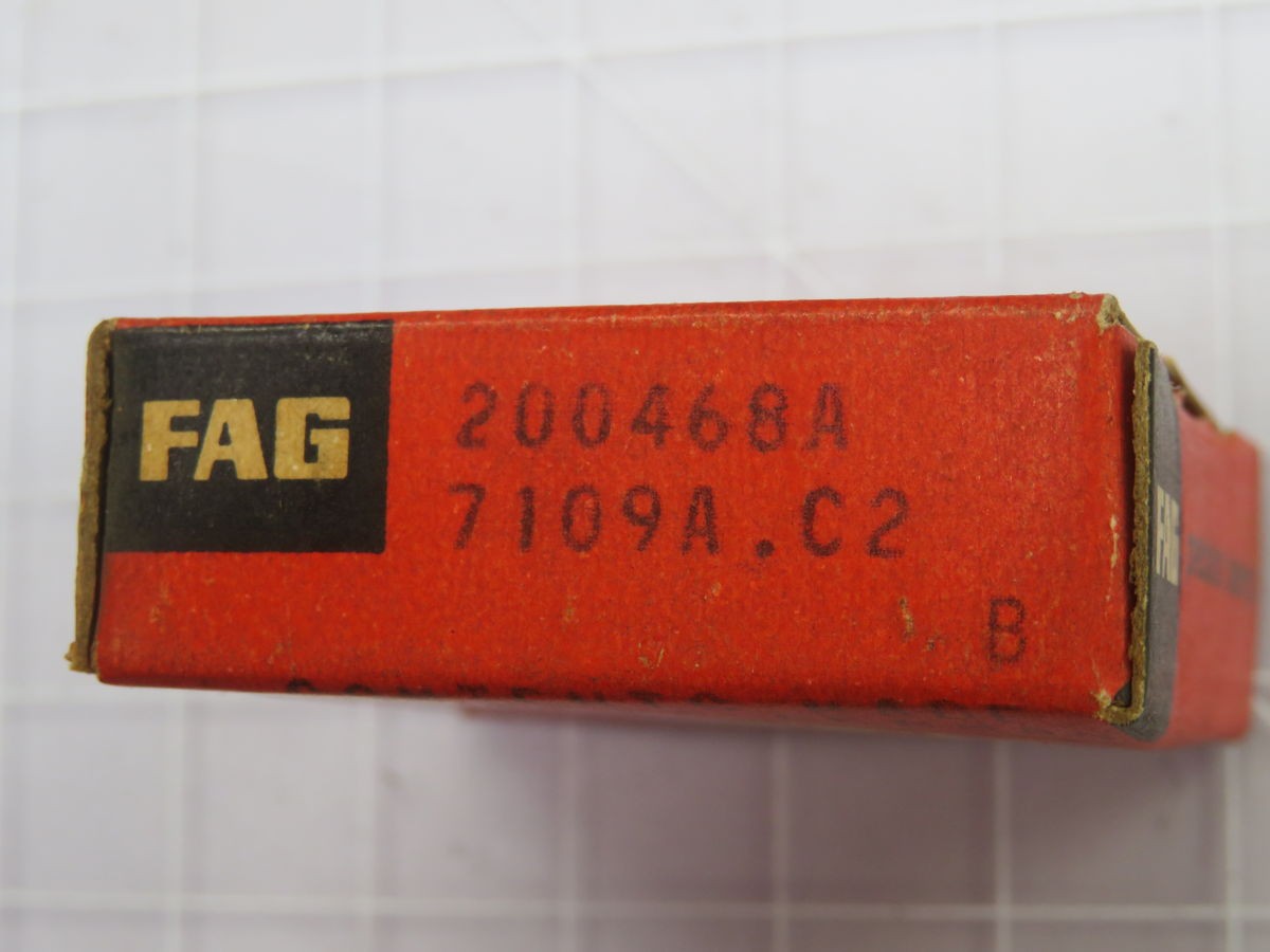 LOT OF 2 FAG 200468A 7109A.C2 SPINDLE BEARING T258242
