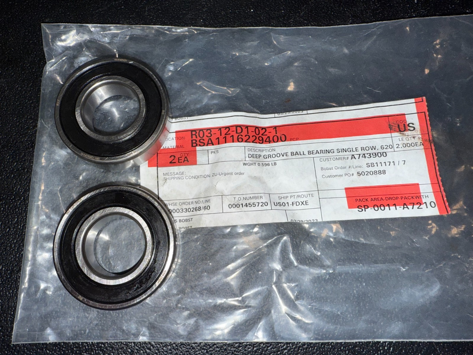 2 PACK SKF 6205-2RSHC3 6205-2RSH Double Rubber Seal Bearings.