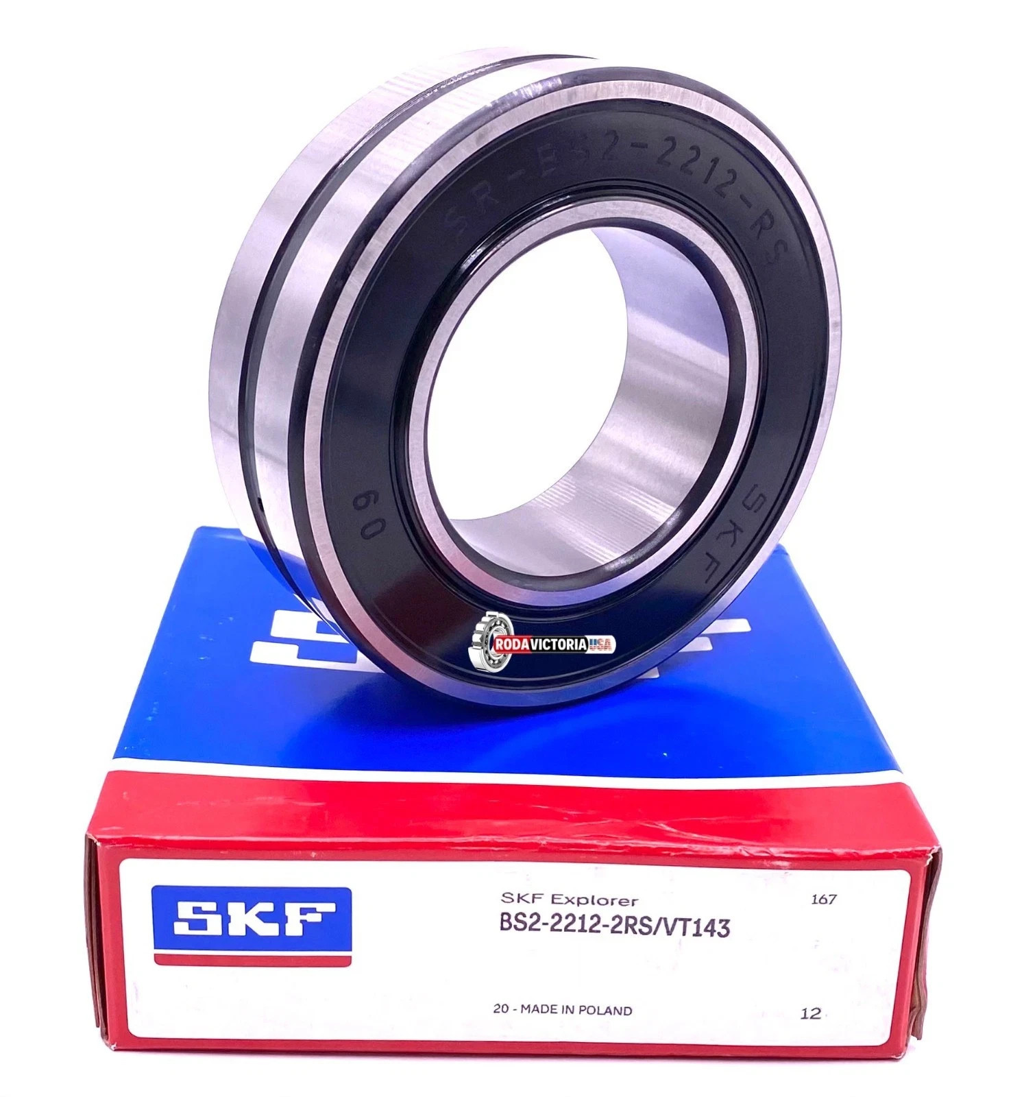 SKF BS2 2212 2RS VT143 Spherical Roller Bearing 60x110x34 mm