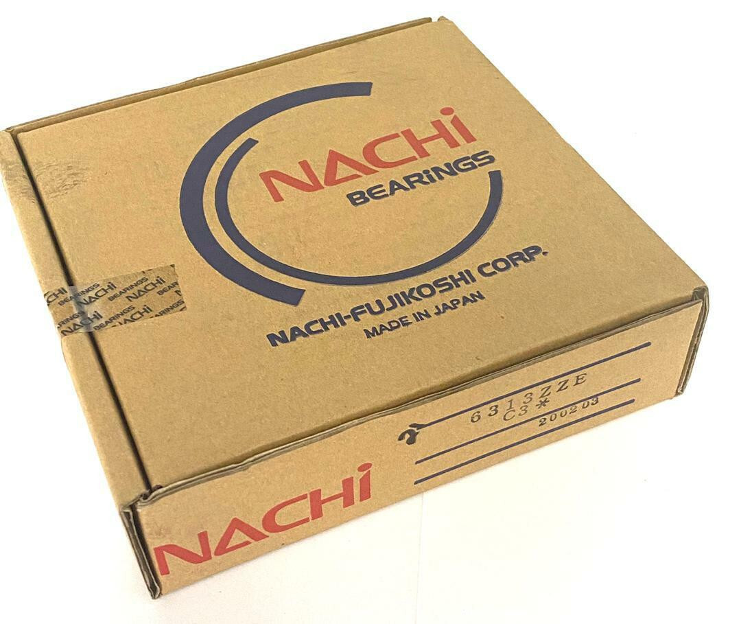 NACHI JAPAN 6313 ZZE DEEP GROOVE BALL BEARING, METAL SHIELDED 65x140x33mm.