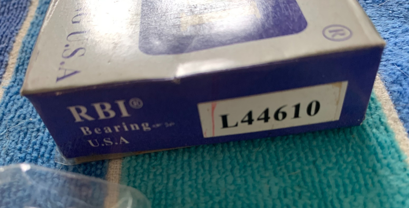 RBI L44610/44643 Tapered Roller Bearing 1.98″OD 1″ID 0.5600″W NEW