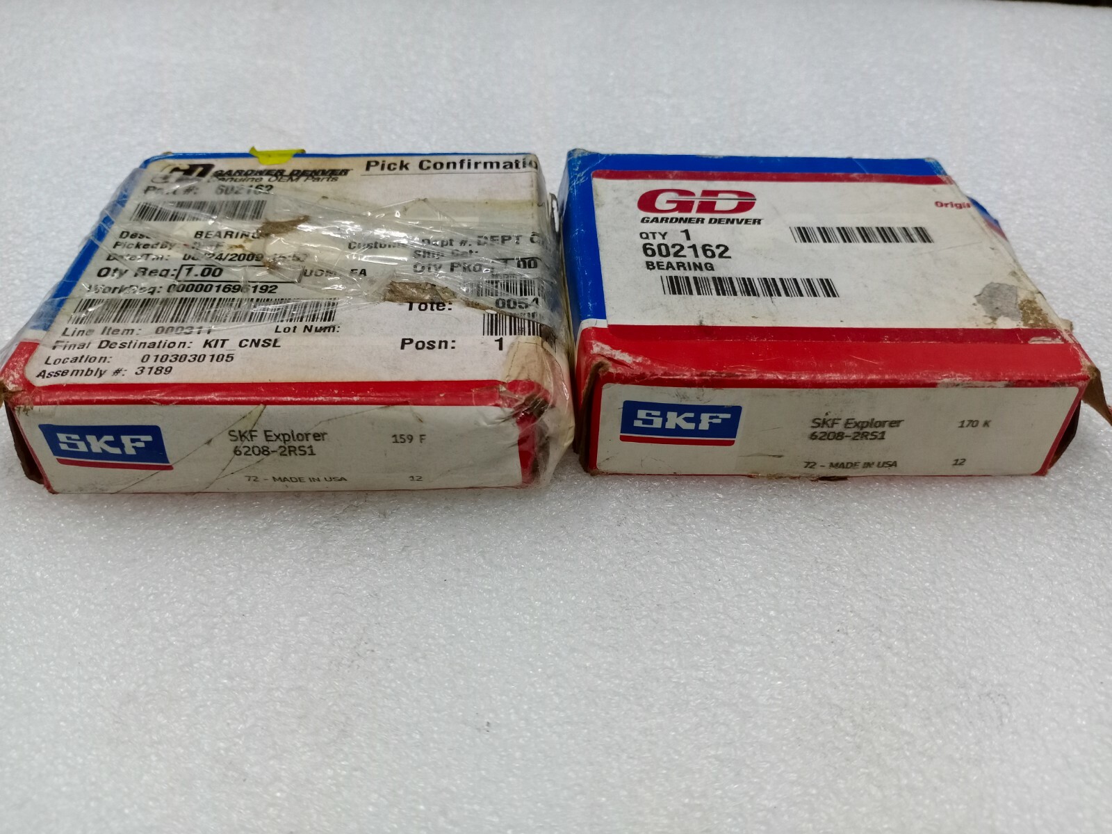 6208 2RS1 Double Rubber shields Ball Bearings 40x80x18 MM SKF USA 2 Pcs 62082RS1