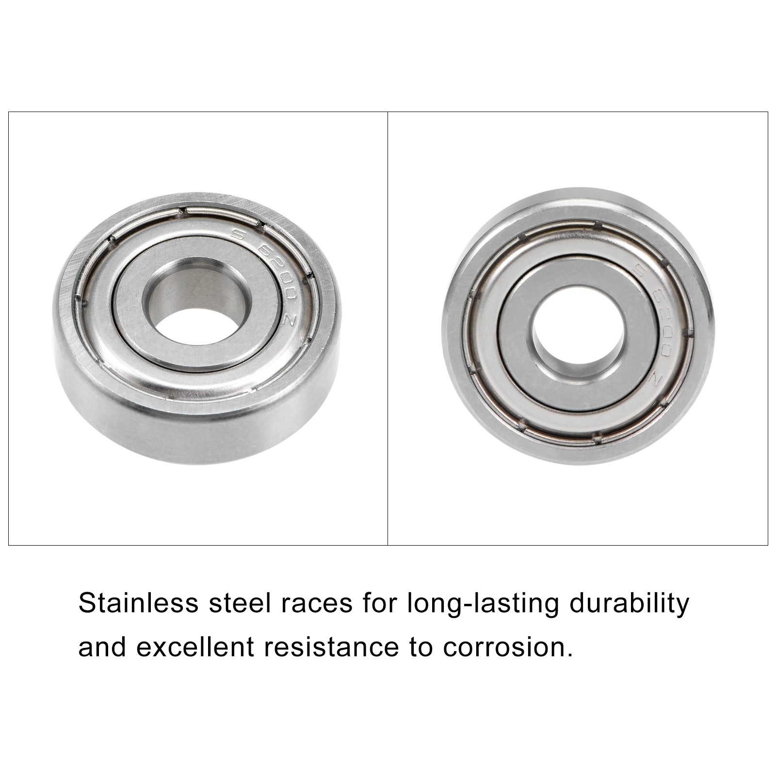 Deep Groove Ball Bearing S6200ZZ 10x30x9mm 1Pcs Stainless Steel Double Shield