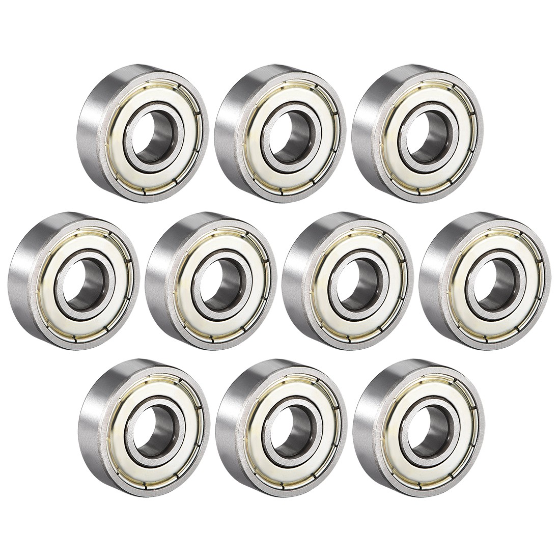 10pcs 608ZZ Deep Groove Ball Bearings Double Shield High Carbon Steel Z1