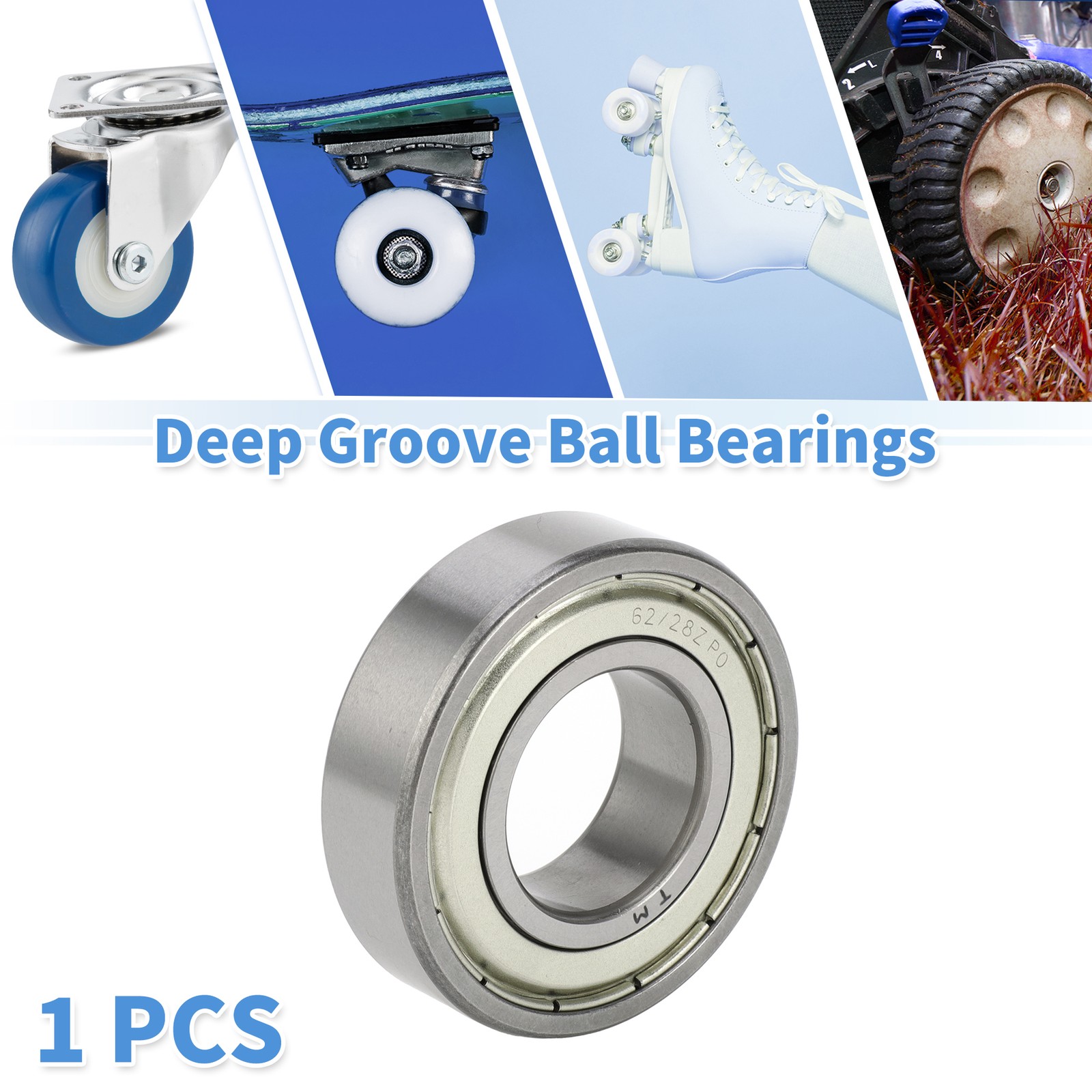 62/28ZZ Deep Groove Ball Bearings 28x58x16mm 1 Pc Scooter Skateboard Wheel
