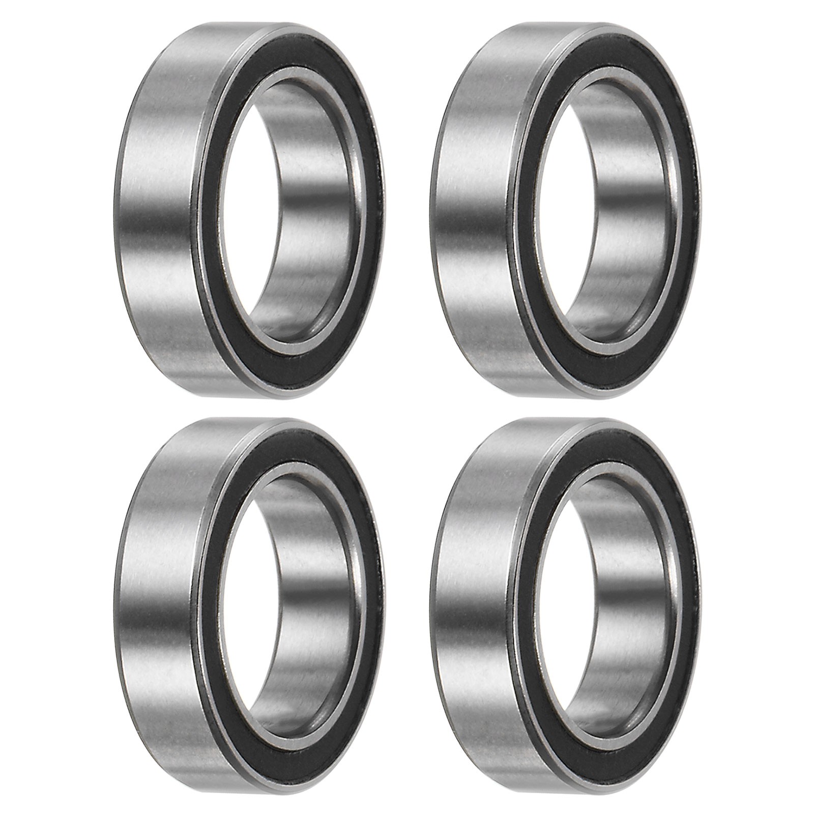 6700-2RS Deep Groove Ball Bearing,4pcs 10x15x4mm Z2 Bearings,Black