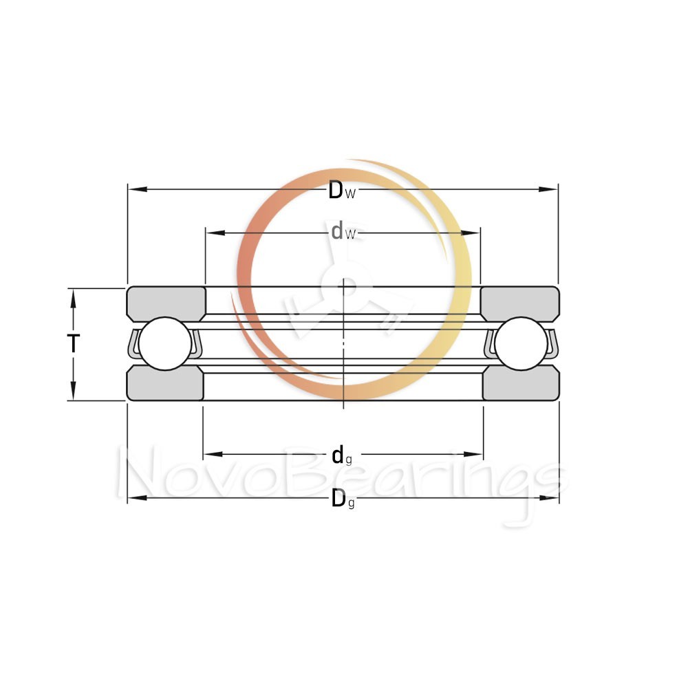 51211 Single Row Thrust Ball Bearing 55x90x25 mm. by CX brand