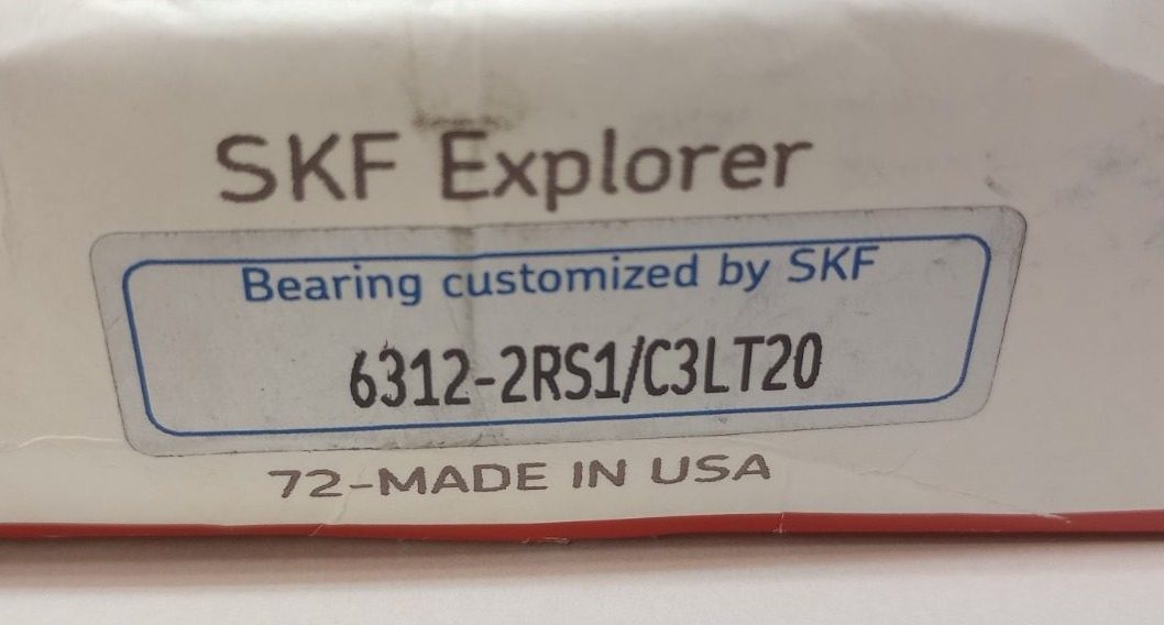 SKF 6312-2RS1/C3LT20 Ball Bearing Deep Groove 60X130X31mm Double Sealed