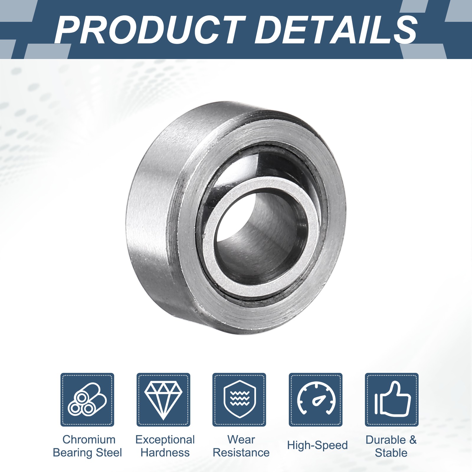 2 Pcs COM4T Spherical Plain Bearing 1/4″ x 21/32″ x 11/32″ Bearing