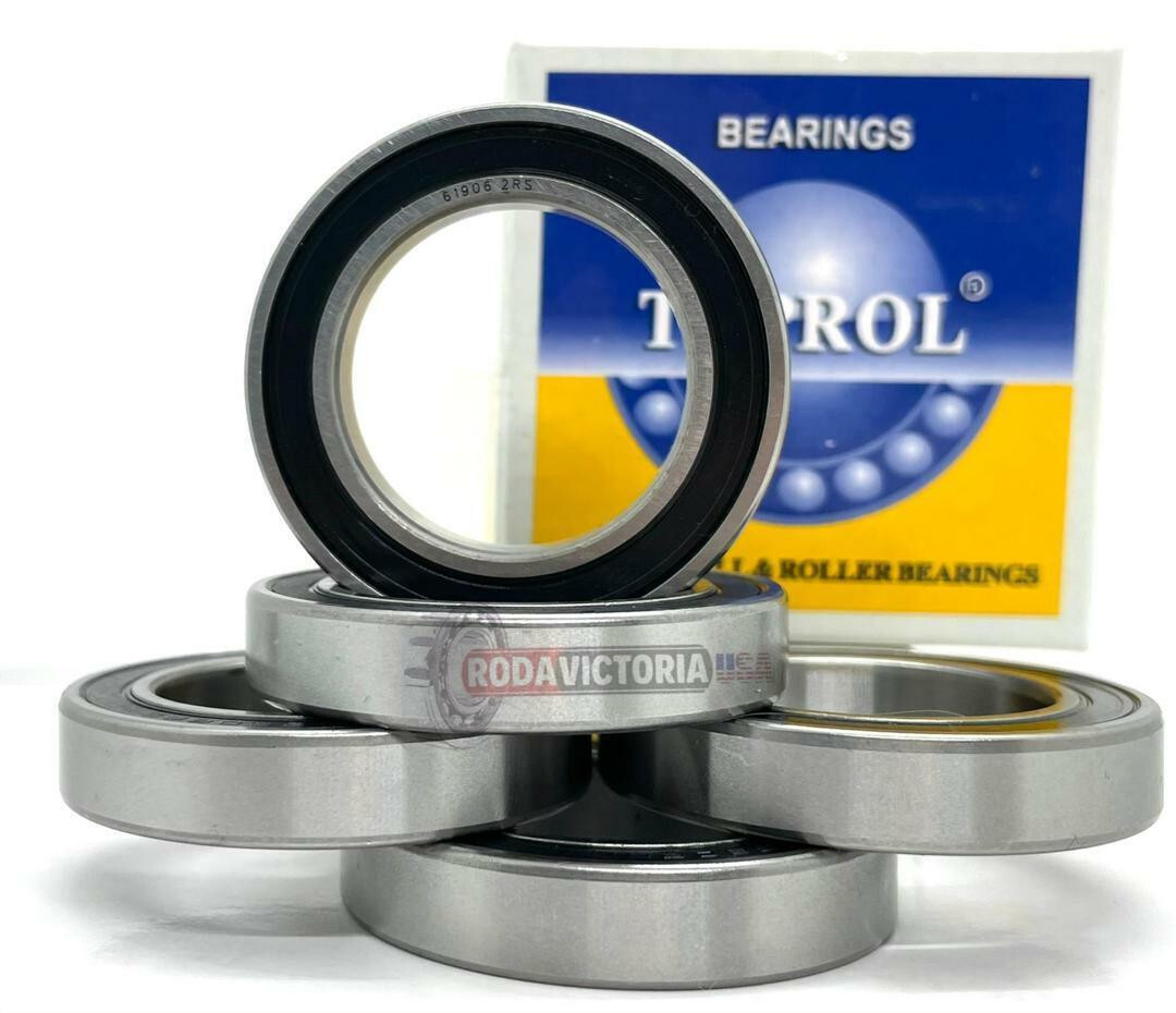 QTY. 5 Bearings 6907-2RS C3 Premium Sealed Ball Bearing, 35x55x10mm 61907