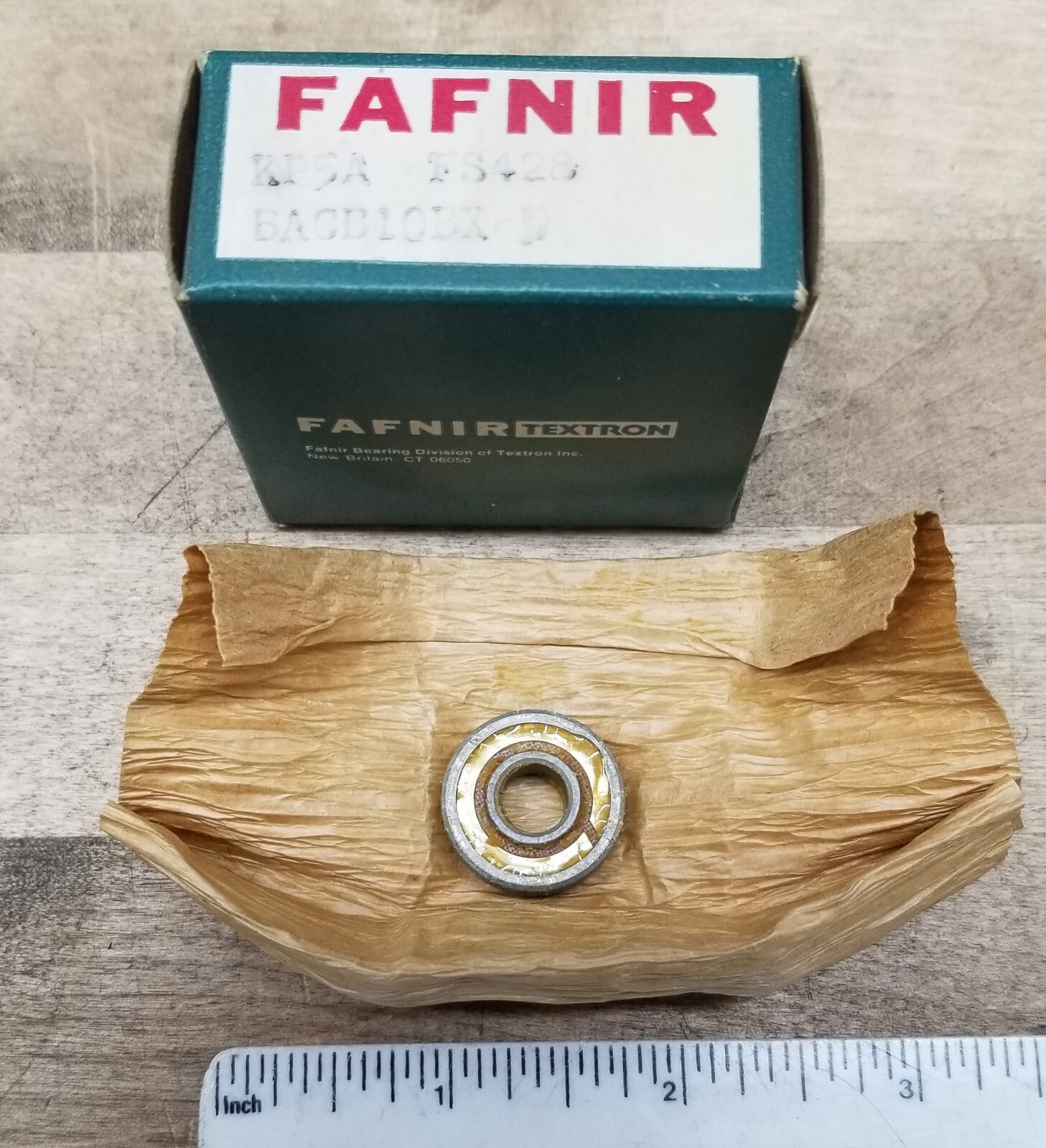 New In Box Fafnir KP5A FS428 Single Row Ball Bearing BACB10BX-5 KP5AFS428 NOS