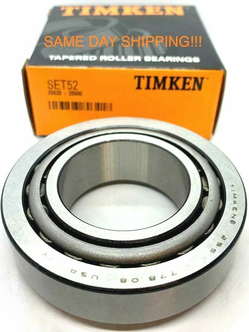 TIMKEN 25580/25520 Tapered Wheel Bearing Cup & Cone 1-3/4″ Bore Trailer SET A52