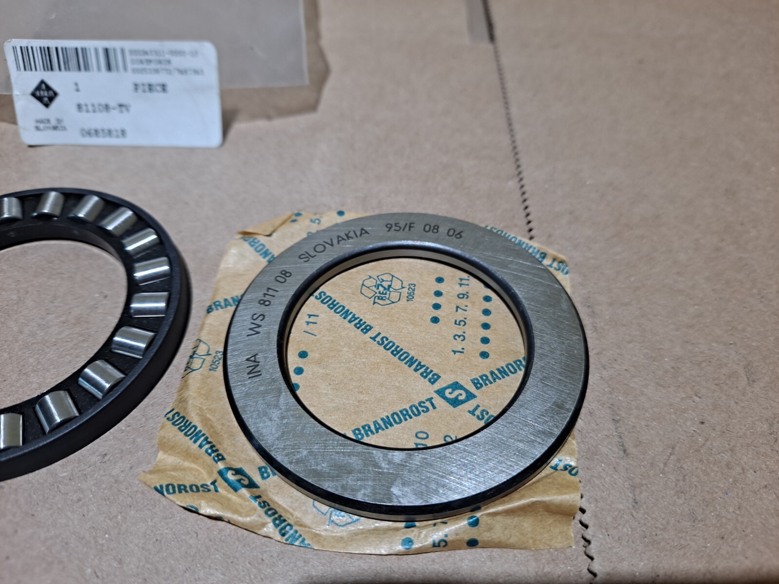 NEW INA 81108-TV THRUST ROLLER BEARING WS 811 08 GS 811 08 Fast Shipping