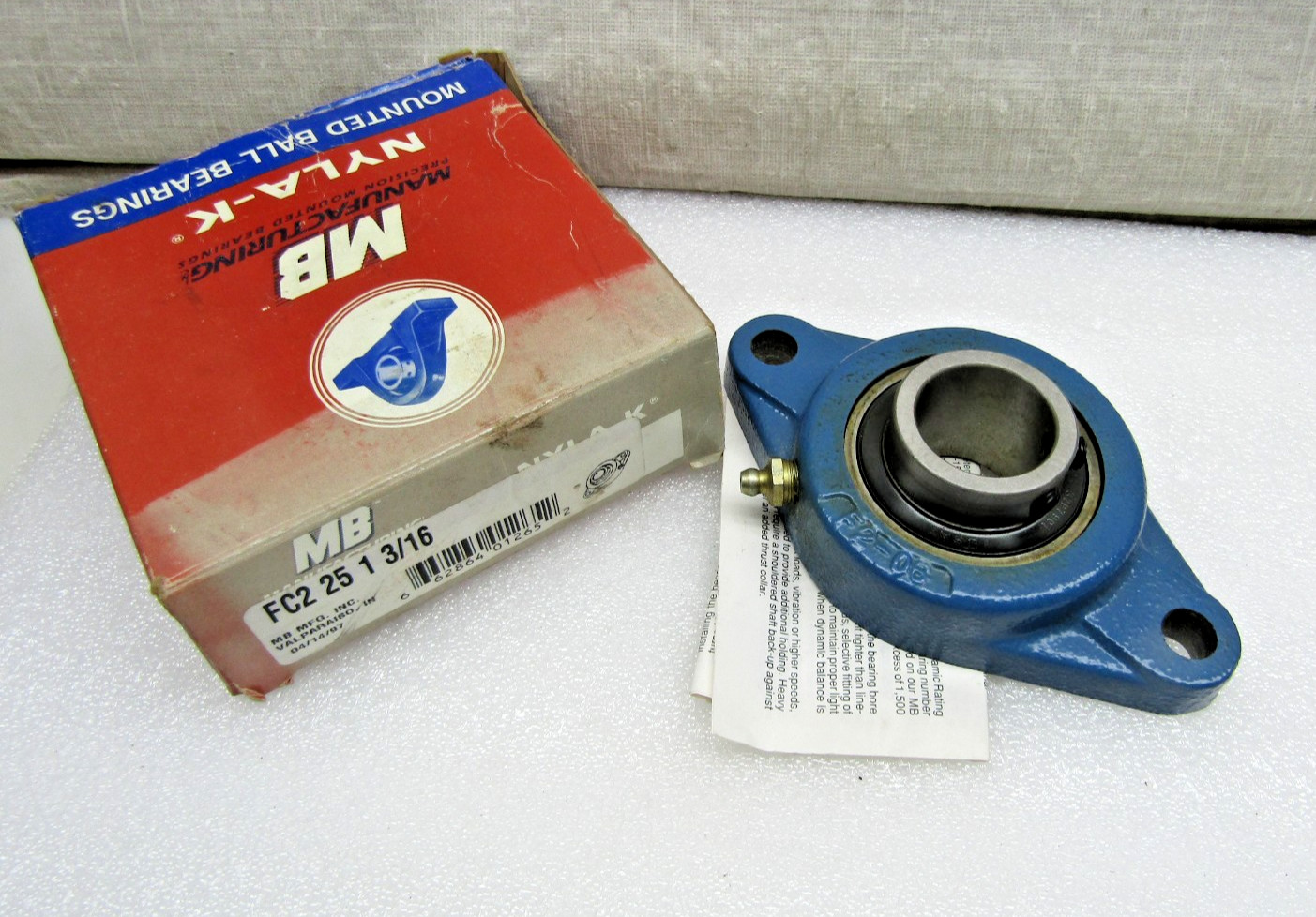 MB FC225-1-3/16 1-3/16″ 2-Bolt Flange Mount Bearing