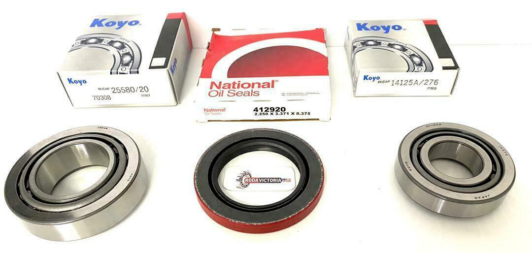 KOYO 25580 25520 14125A 14276 Bearing Seal Grease Set for 7000-lb Trailer Axle !